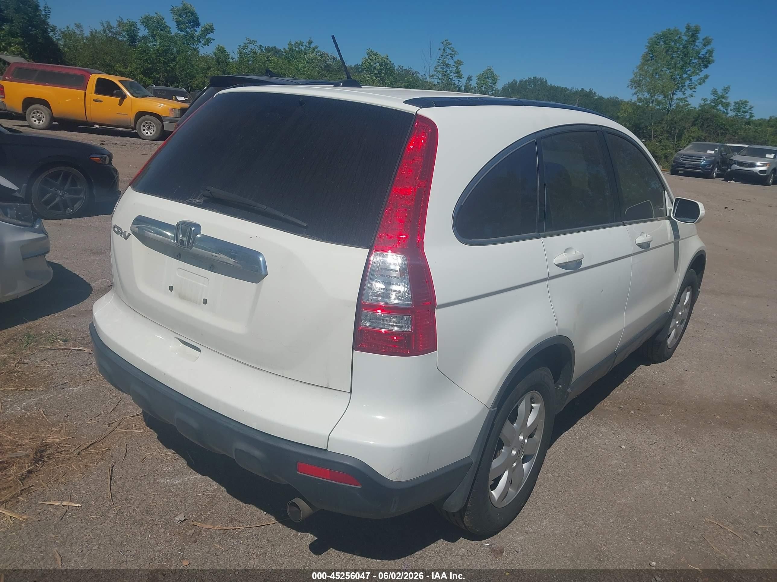 2008 Honda Cr-v Ex-l White vin: JHLRE48708C053554