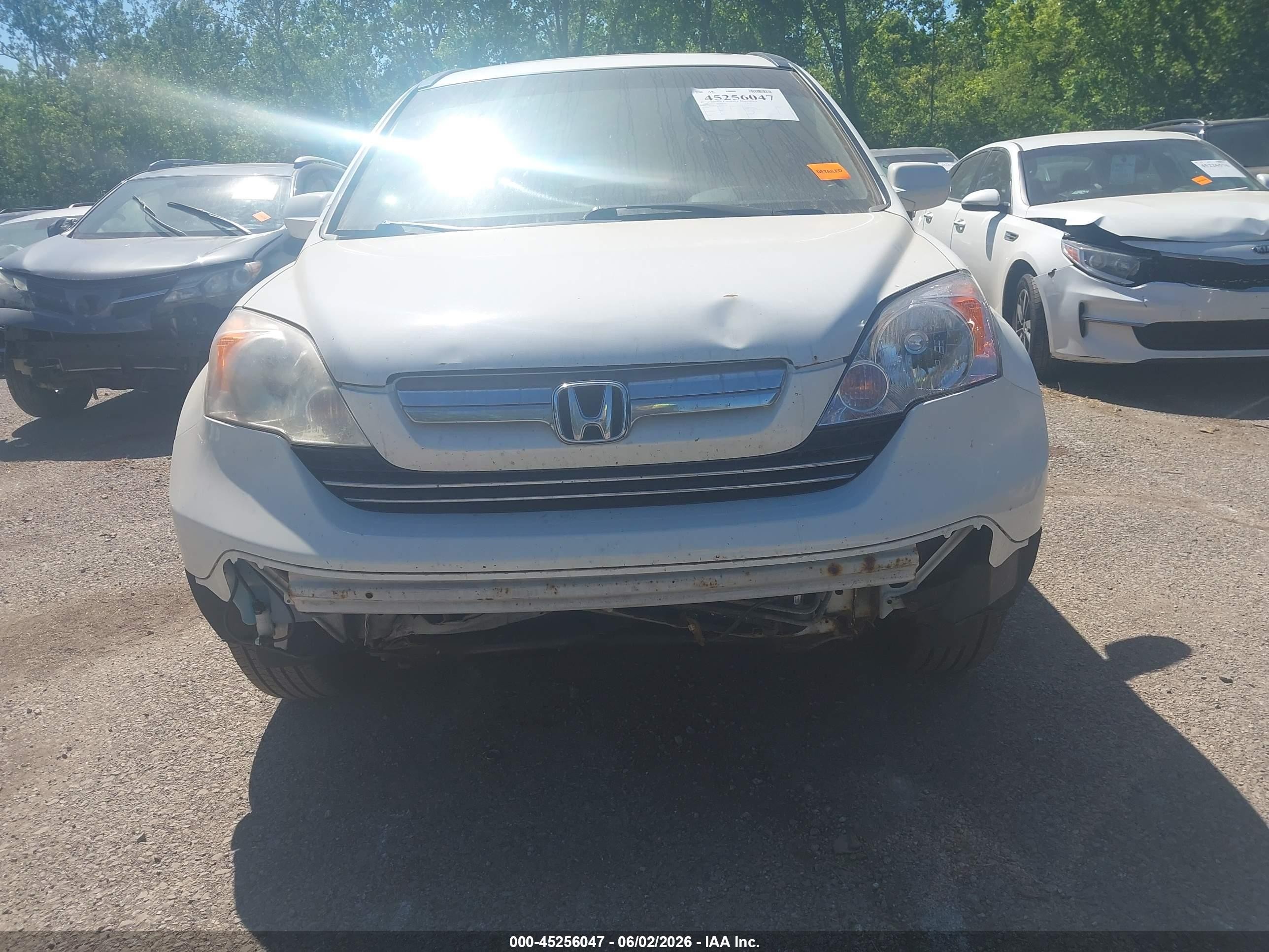 2008 Honda Cr-v Ex-l White vin: JHLRE48708C053554