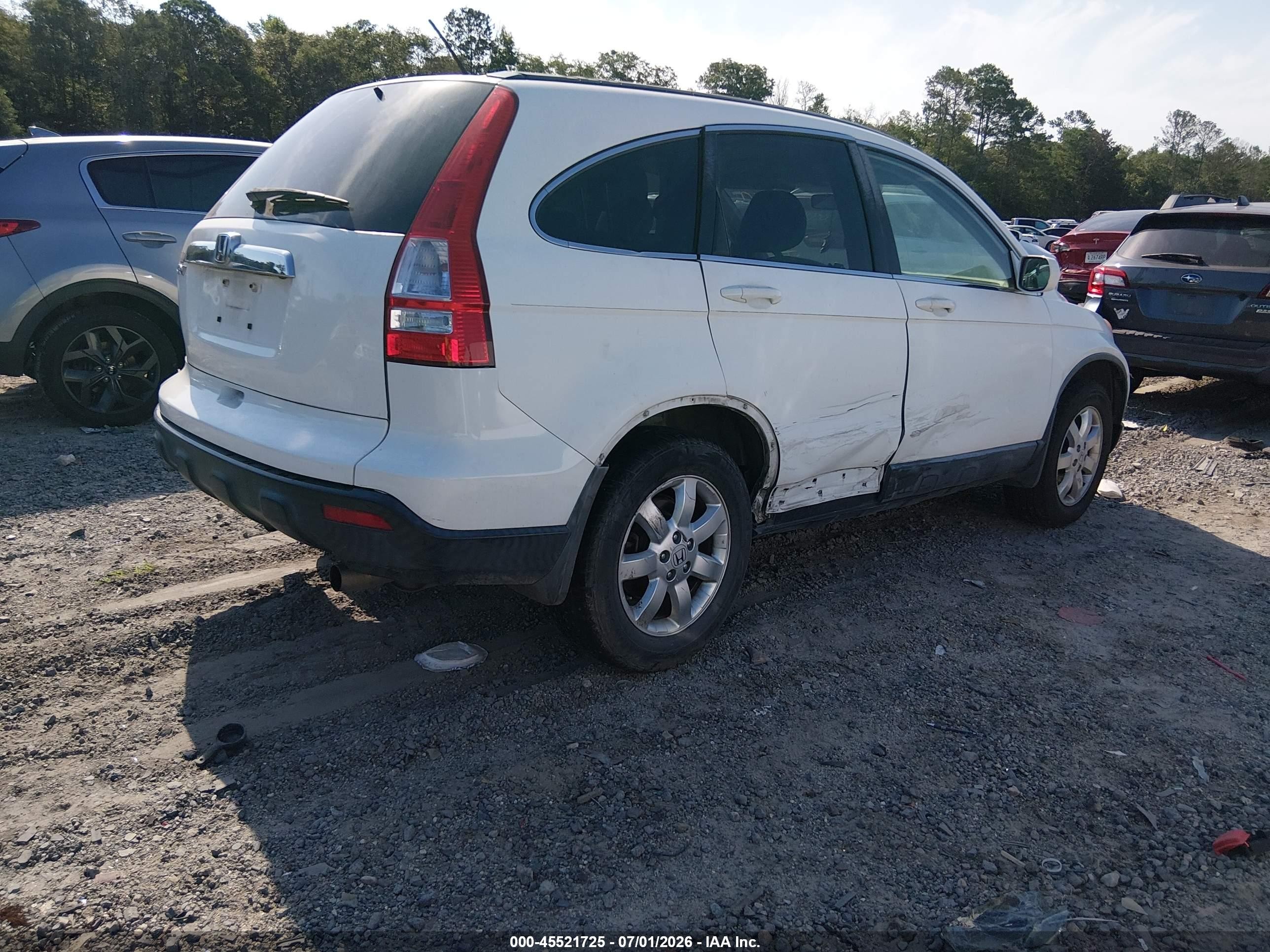 2007 Honda Cr-v Ex-l White vin: JHLRE48717C026734