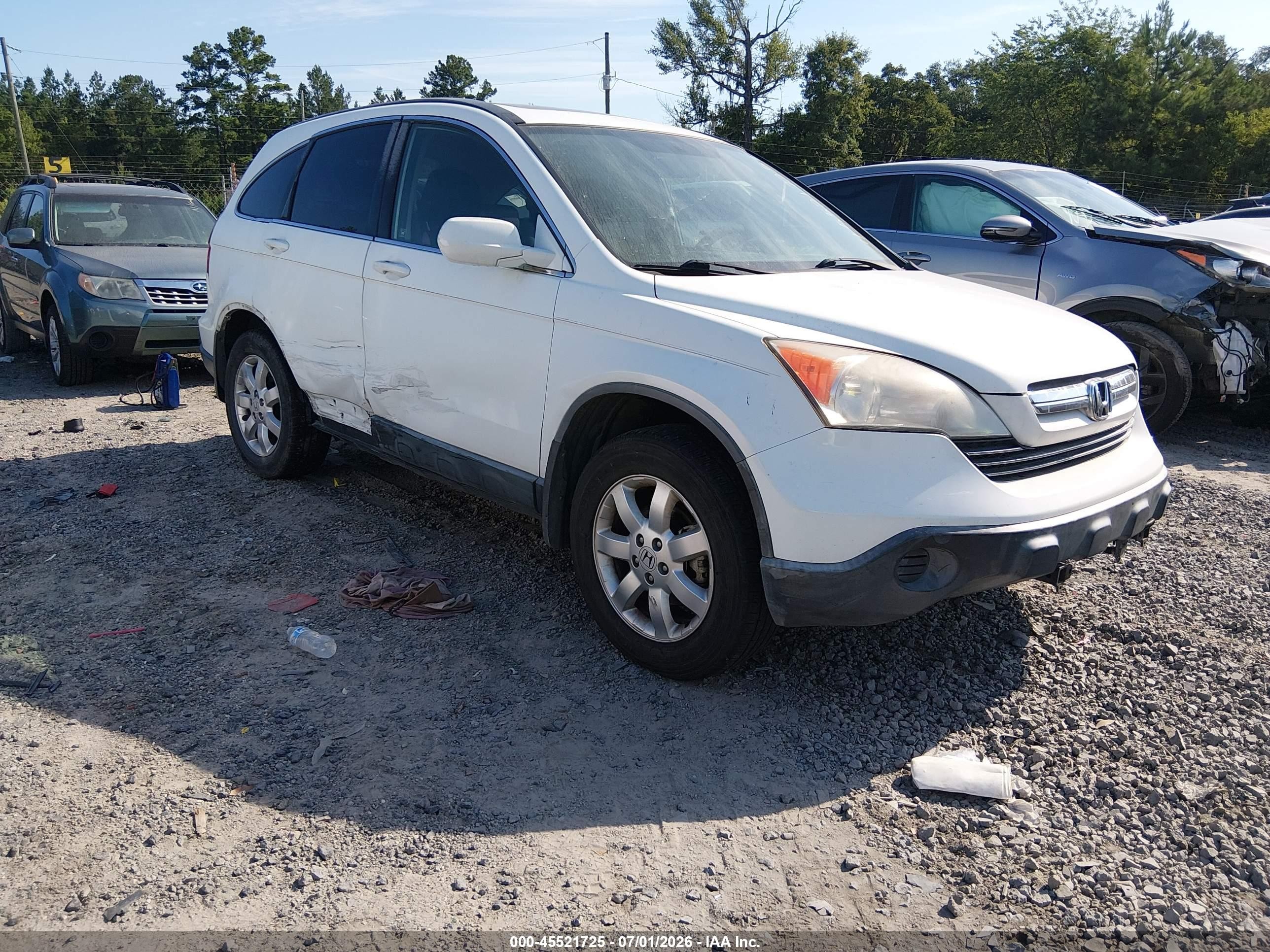 2007 Honda Cr-v Ex-l White vin: JHLRE48717C026734