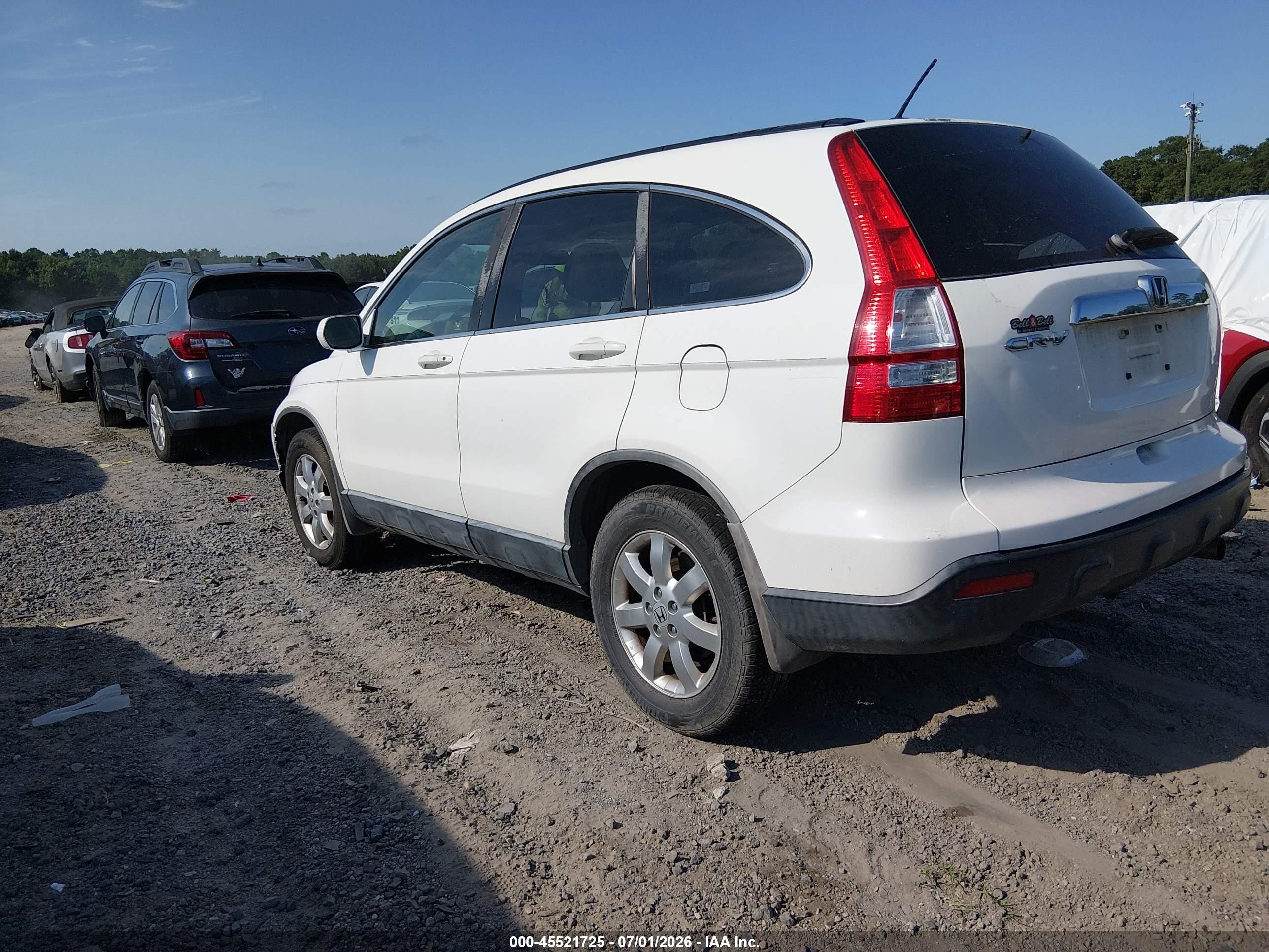 2007 Honda Cr-v Ex-l White vin: JHLRE48717C026734