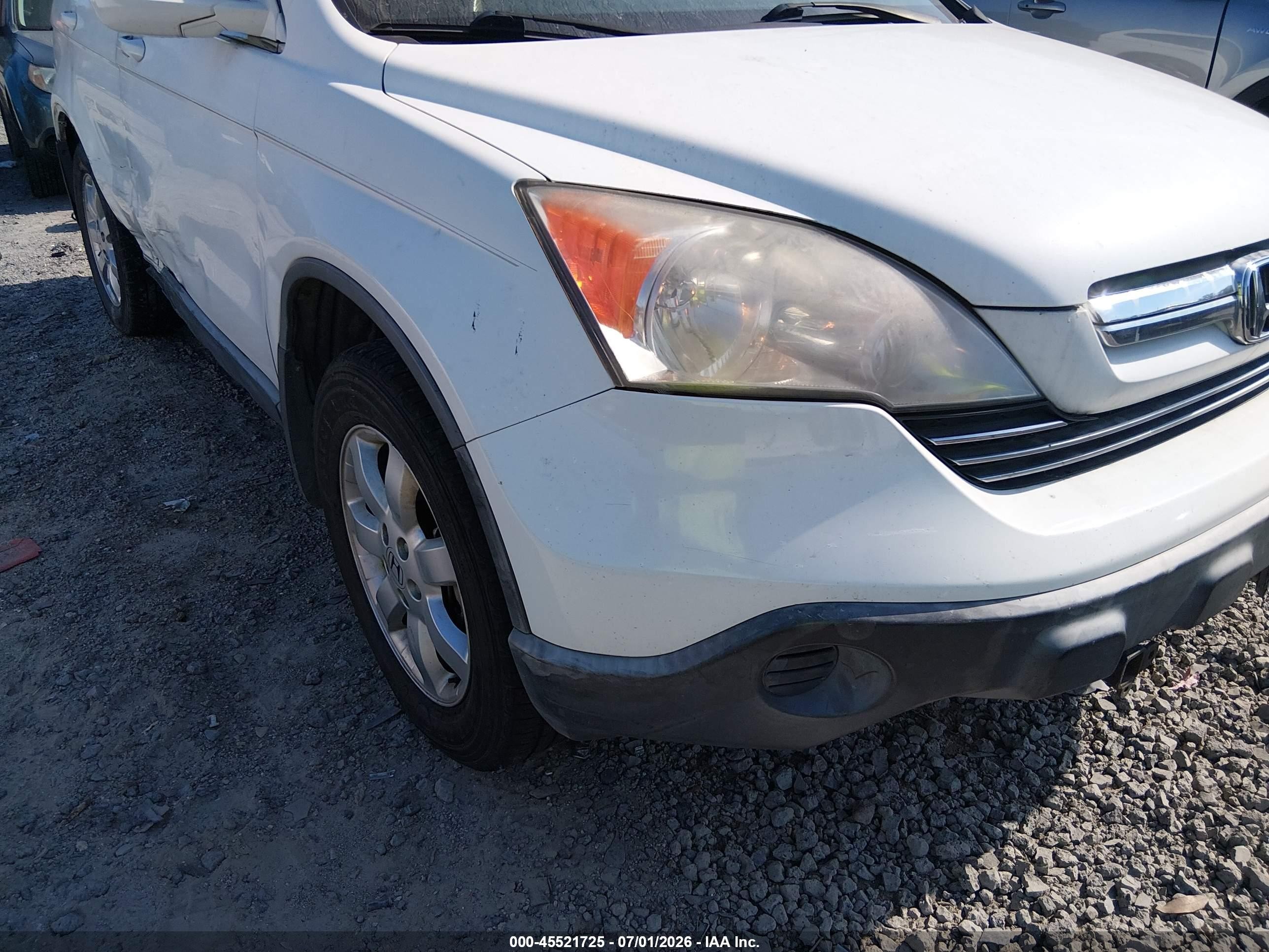 2007 Honda Cr-v Ex-l White vin: JHLRE48717C026734