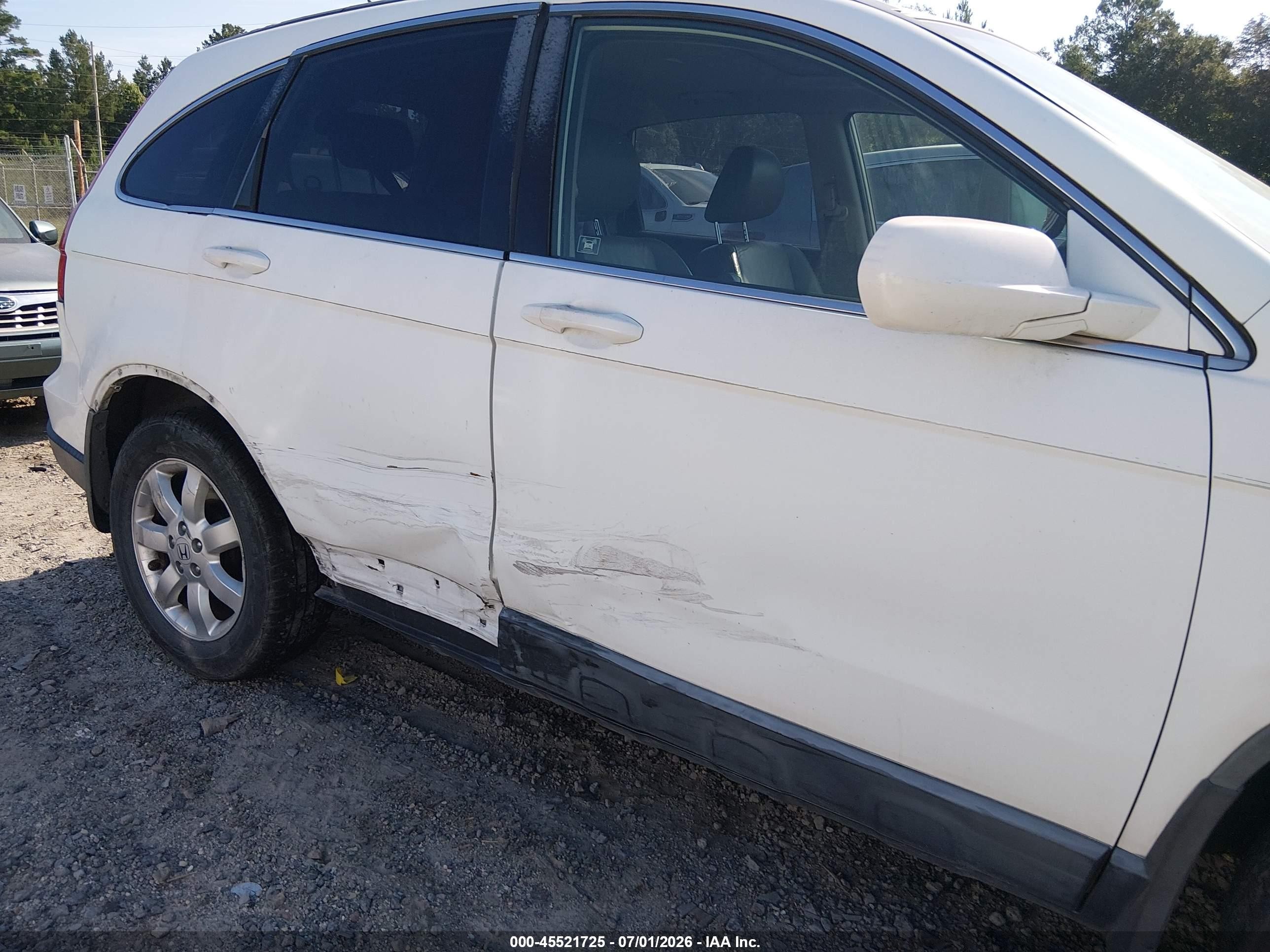 2007 Honda Cr-v Ex-l White vin: JHLRE48717C026734