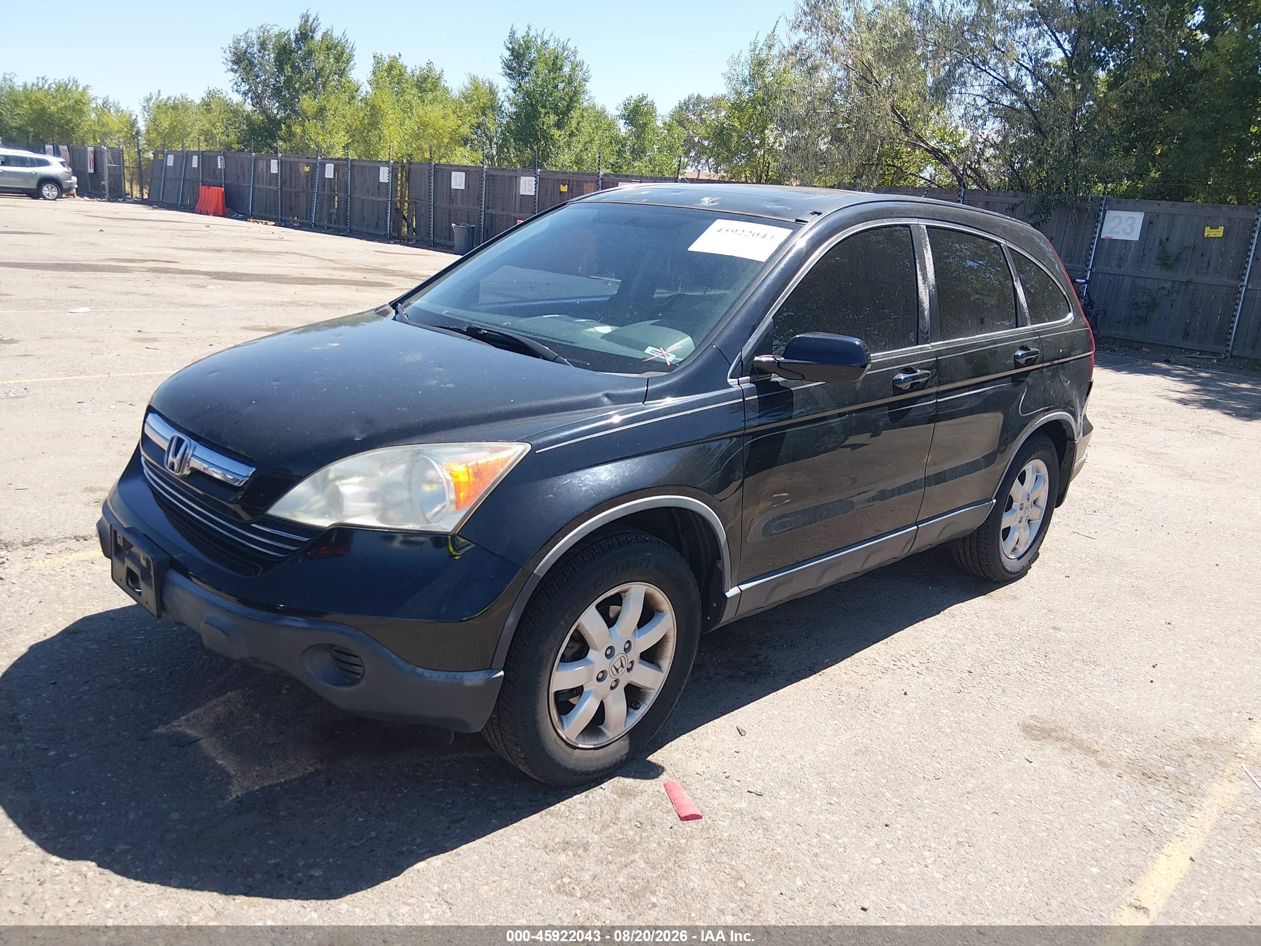 2007 Honda Cr-v Ex-l Black vin: JHLRE48717C040472