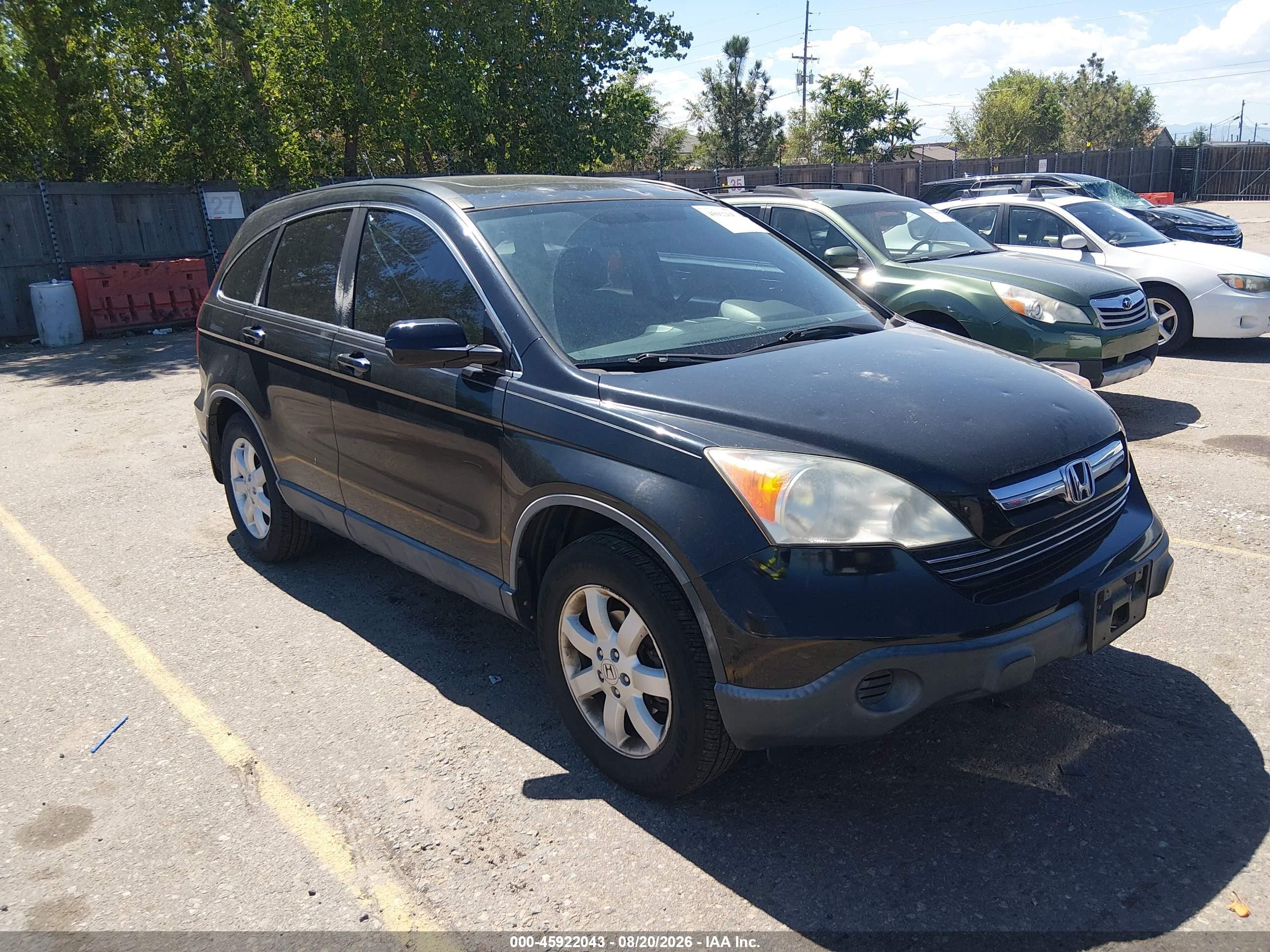 2007 Honda Cr-v Ex-l Black vin: JHLRE48717C040472