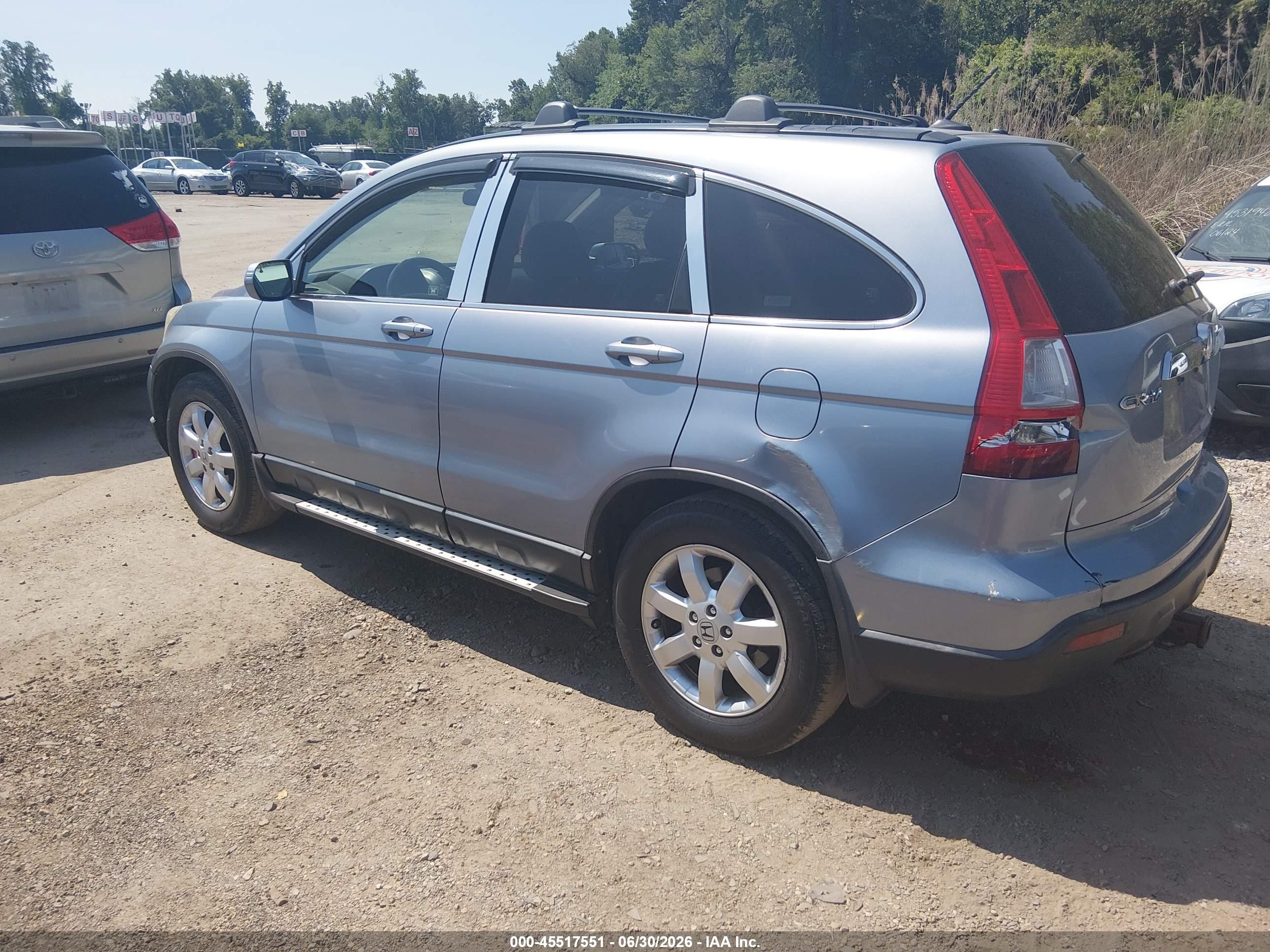 2007 Honda Cr-v Ex-l Blue vin: JHLRE48717C050371