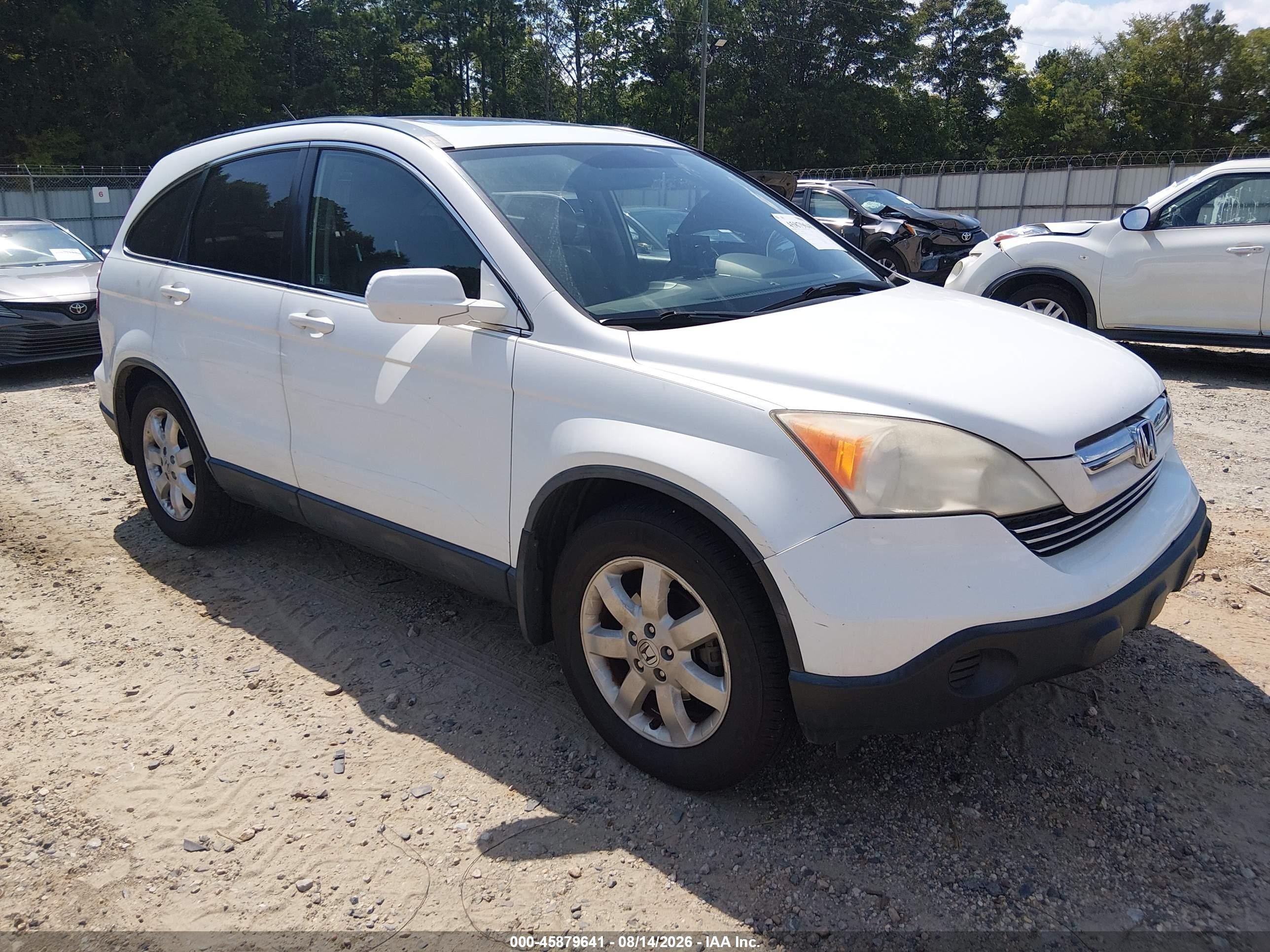 2007 Honda Cr-v Ex-l White vin: JHLRE48717C061418