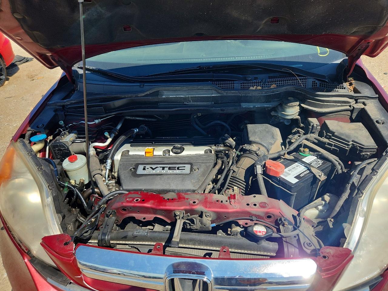 2007 Honda Cr-v Exl Burgundy vin: JHLRE48717C069065