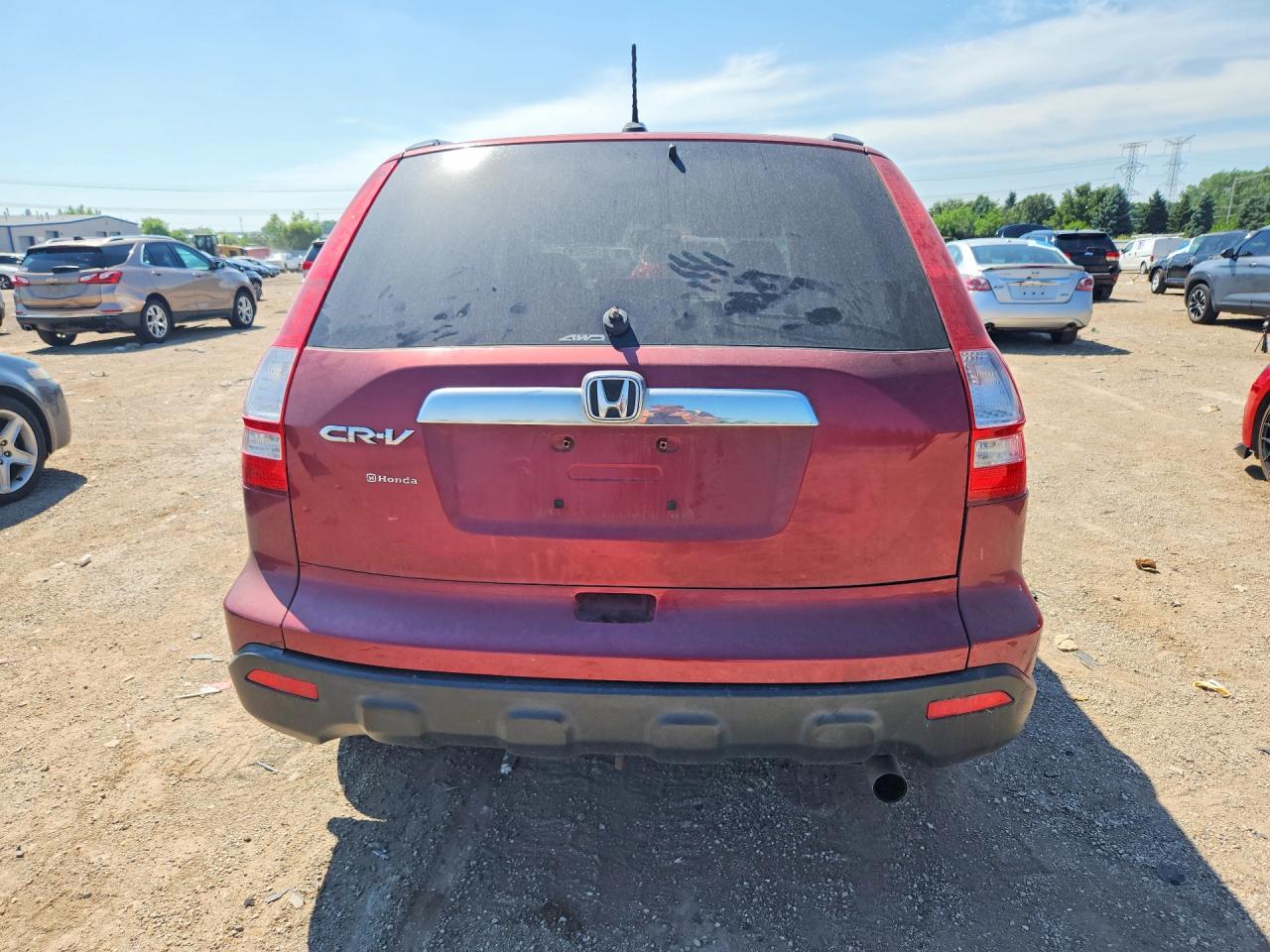 2007 Honda Cr-v Exl Burgundy vin: JHLRE48717C069065