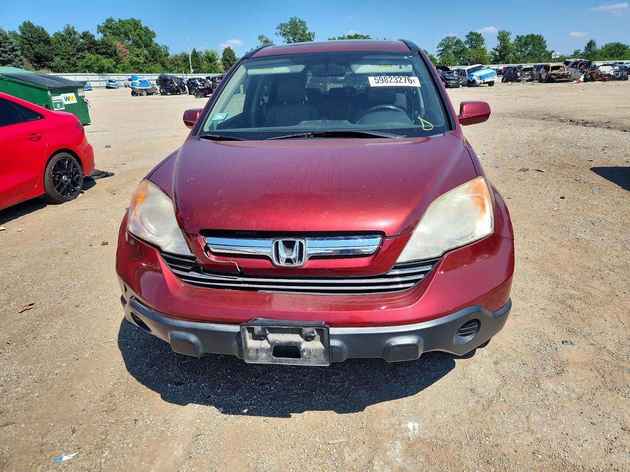 2007 Honda Cr-v Exl Burgundy vin: JHLRE48717C069065
