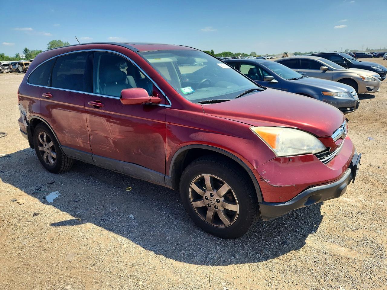 2007 Honda Cr-v Exl Burgundy vin: JHLRE48717C069065