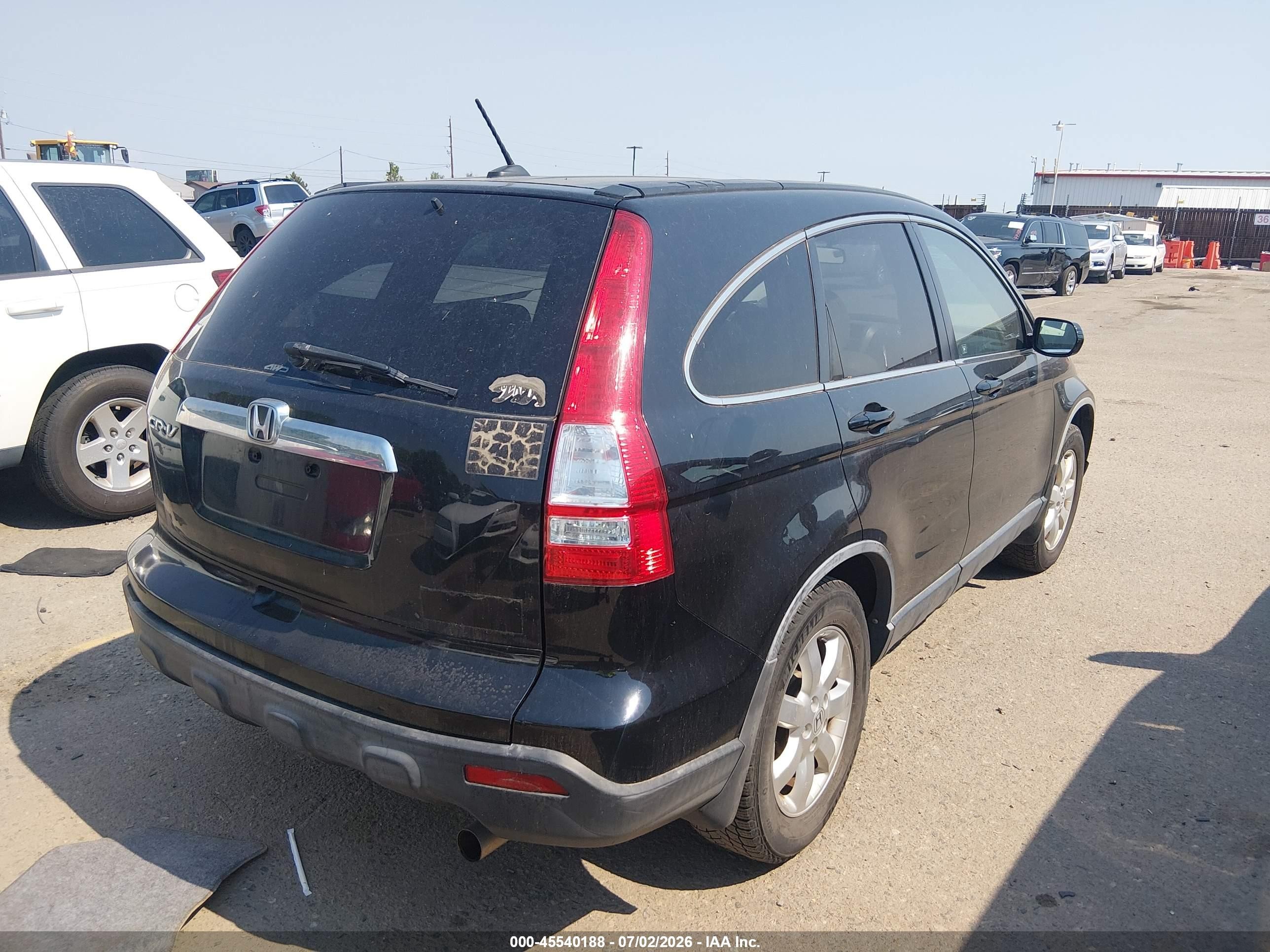2007 Honda Cr-v Ex-l Black vin: JHLRE48717C072029