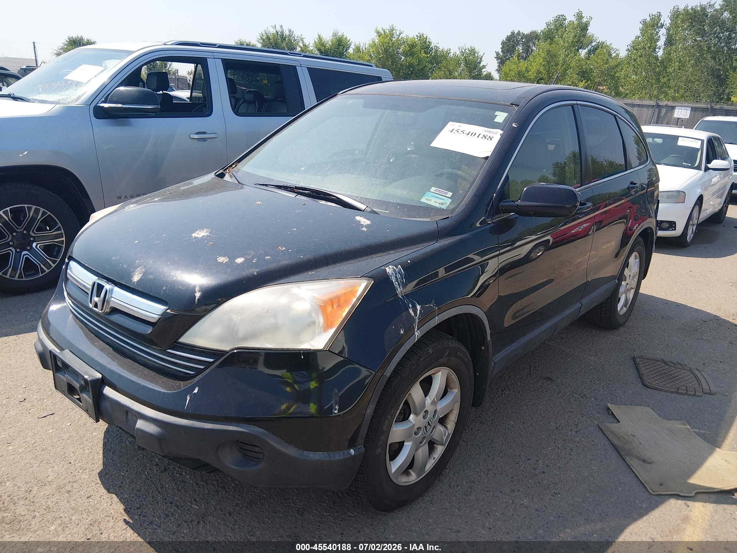 2007 Honda Cr-v Ex-l Black vin: JHLRE48717C072029