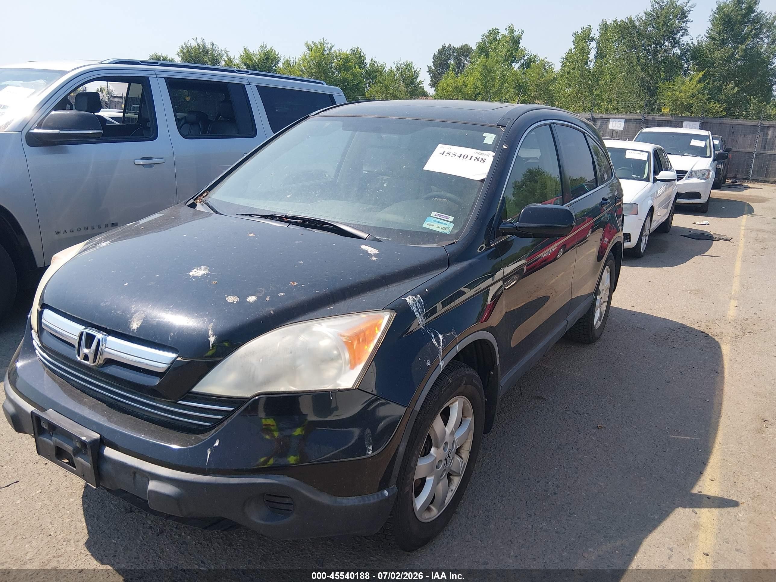 2007 Honda Cr-v Ex-l Black vin: JHLRE48717C072029
