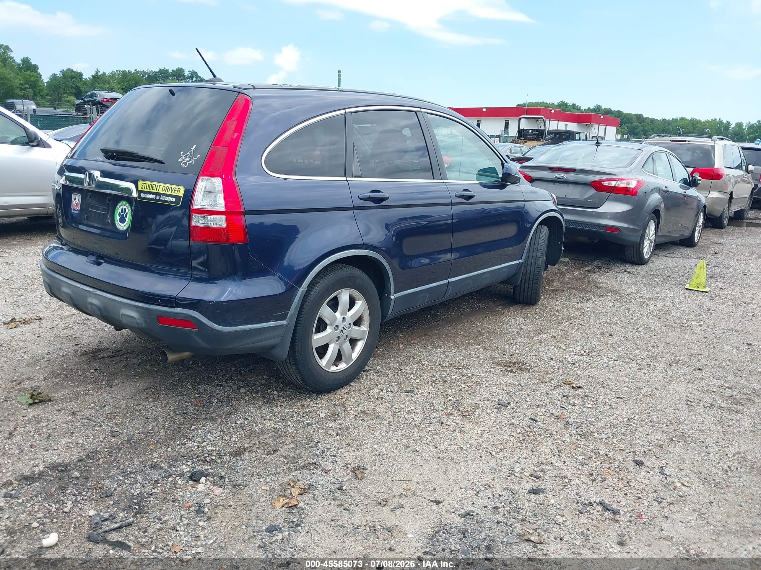 2007 Honda Cr-v Ex-l Blue vin: JHLRE48717C077845