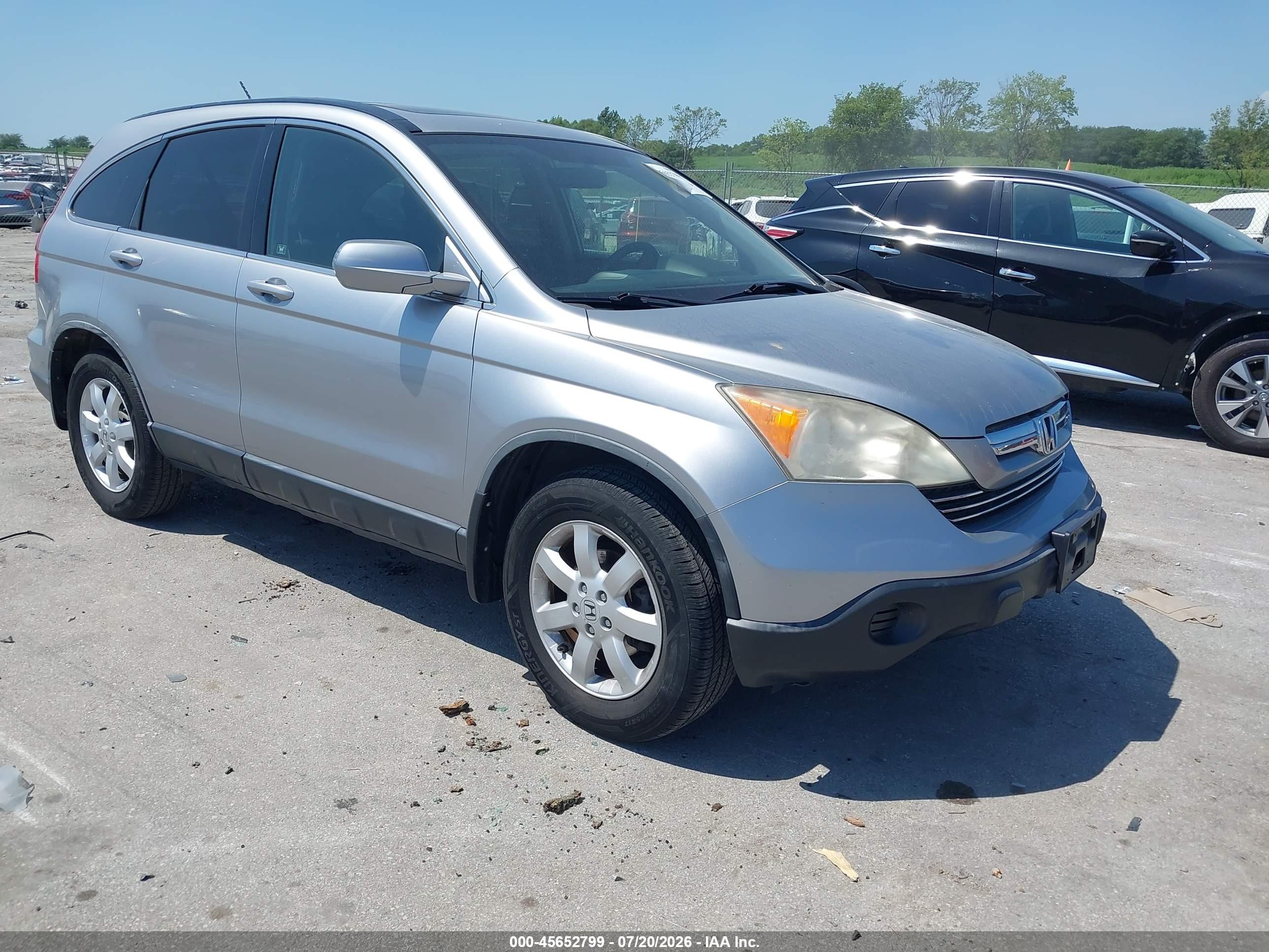 2007 Honda Cr-v Ex-l Silver vin: JHLRE48717C095522