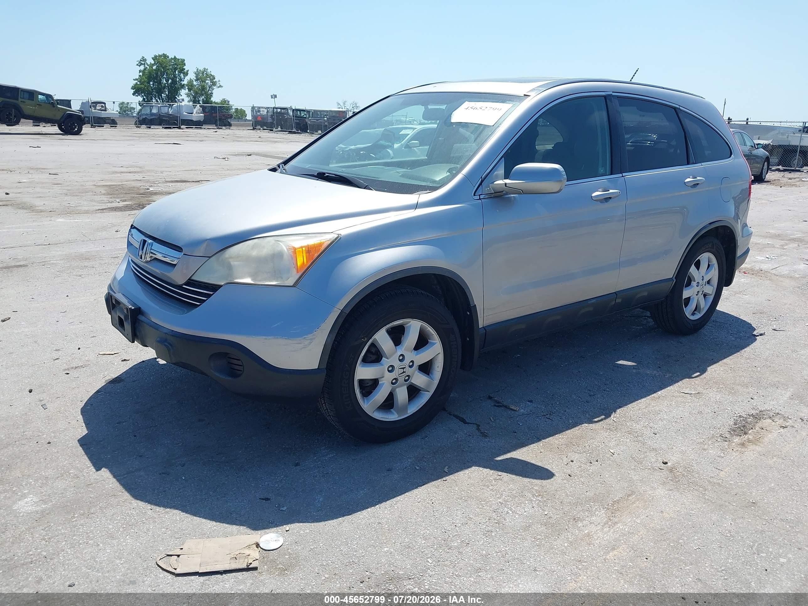 2007 Honda Cr-v Ex-l Silver vin: JHLRE48717C095522