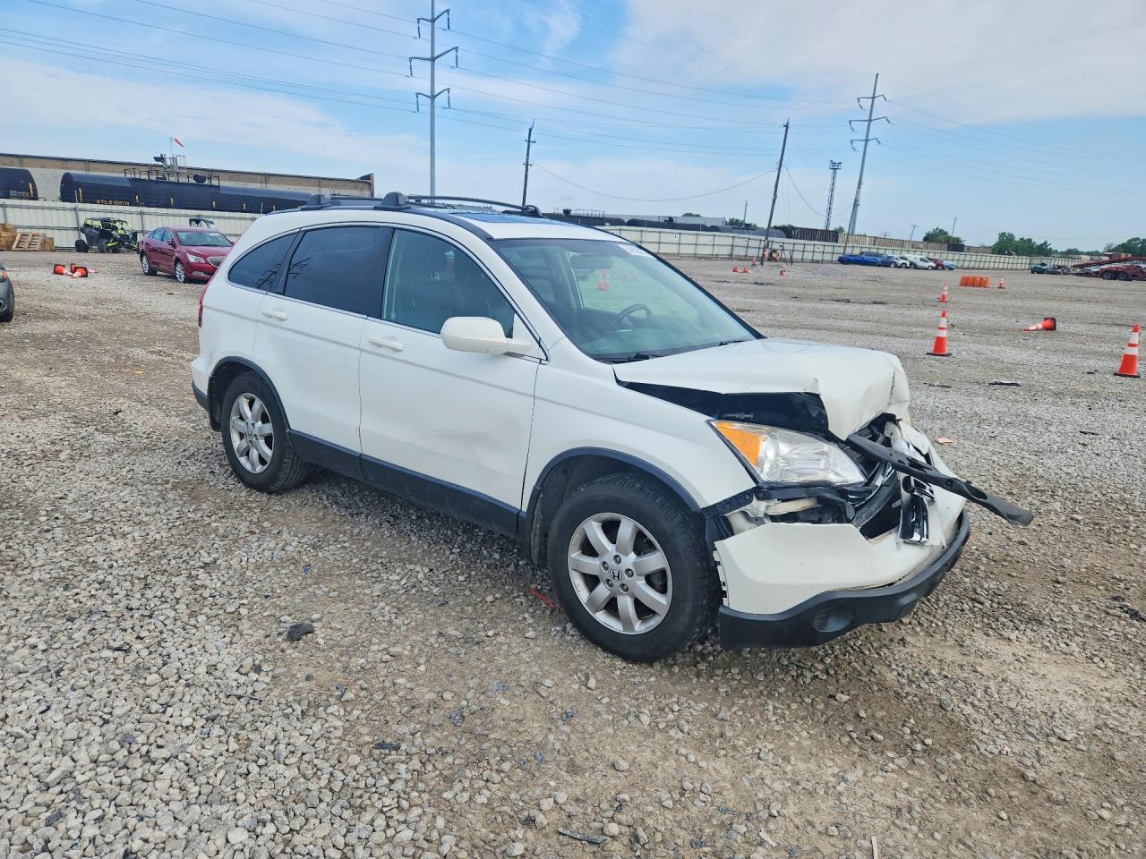 2008 Honda Cr-v Exl White vin: JHLRE48718C033572