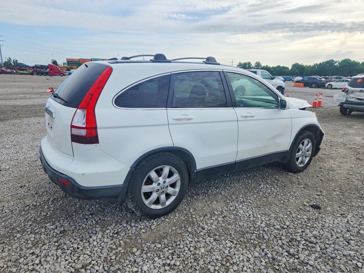 2008 Honda Cr-v Exl White vin: JHLRE48718C033572