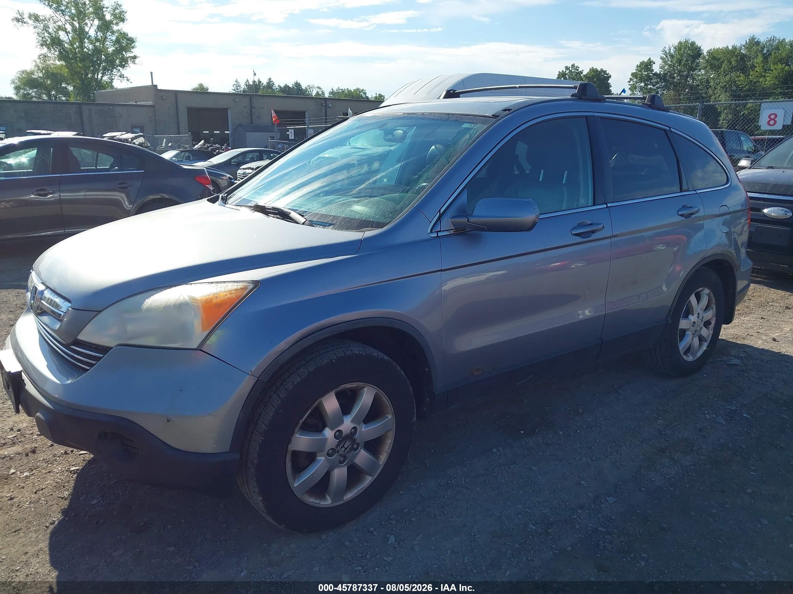 2008 Honda Cr-v Ex-l Light Blue vin: JHLRE48718C048590