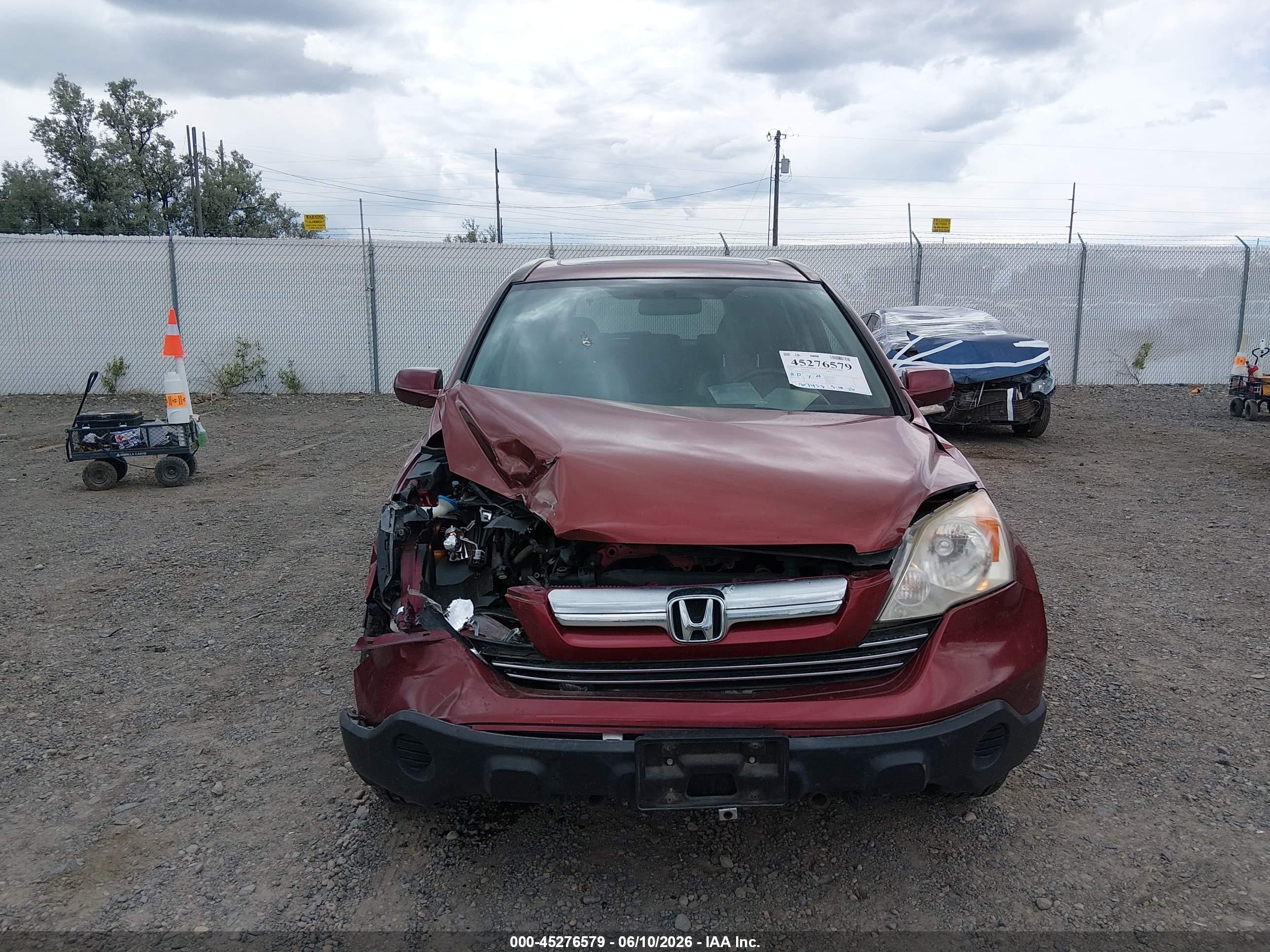2008 Honda Cr-v Ex-l Red vin: JHLRE48718C061551