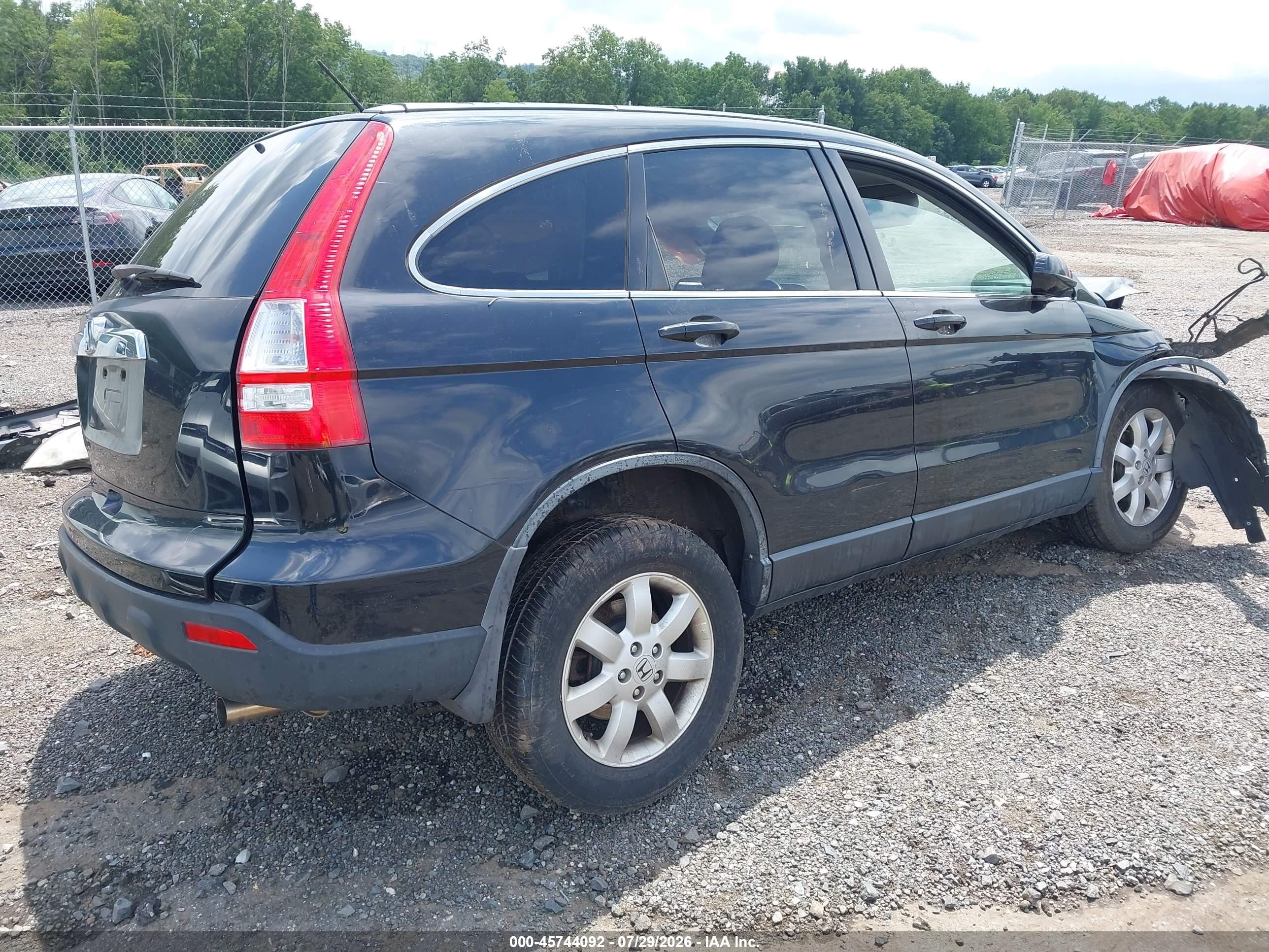 2008 Honda Cr-v Ex-l Black vin: JHLRE48718C079533