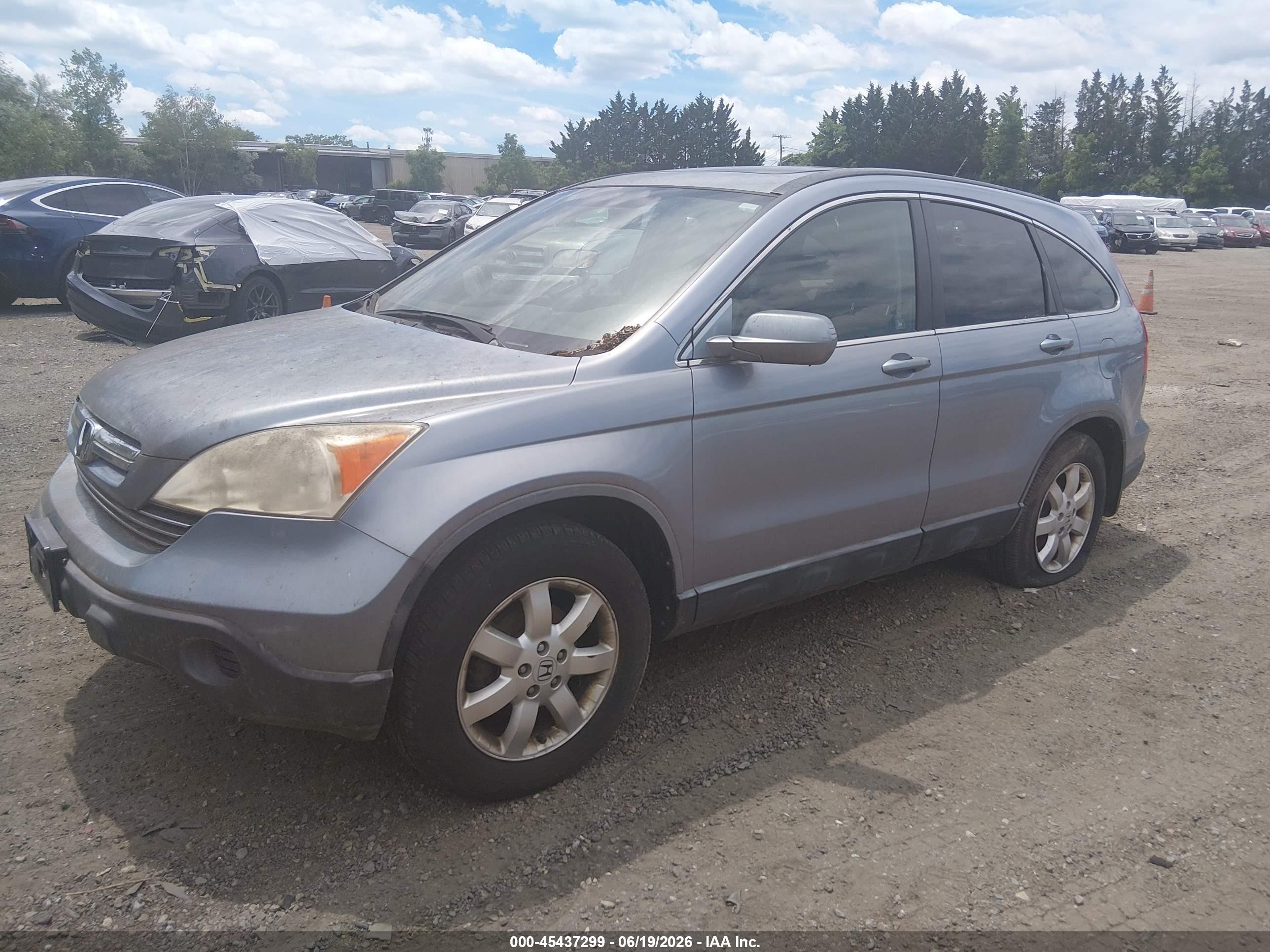 2007 Honda Cr-v Ex-l Синий vin: JHLRE48727C002071