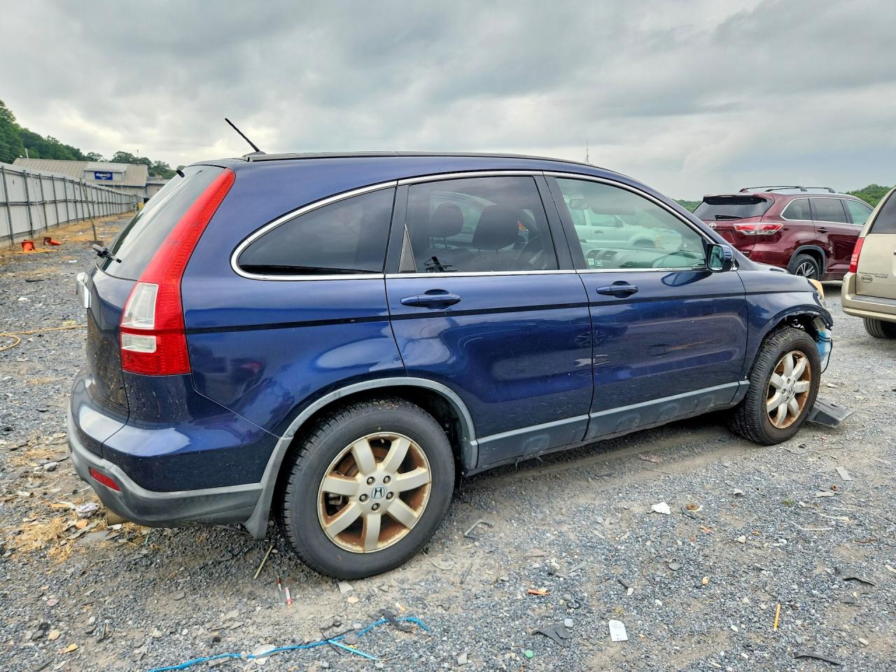 2007 Honda Cr-v Exl Blue vin: JHLRE48727C013720