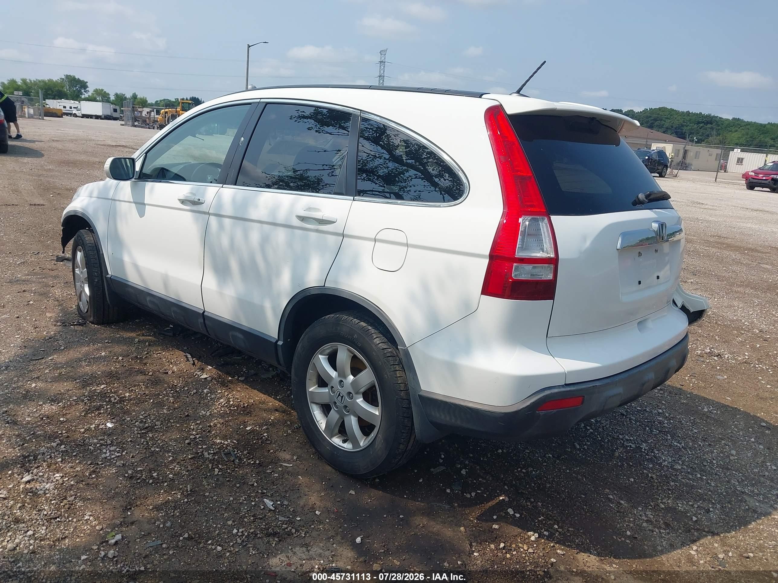 2007 Honda Cr-v Ex-l White vin: JHLRE48727C051884