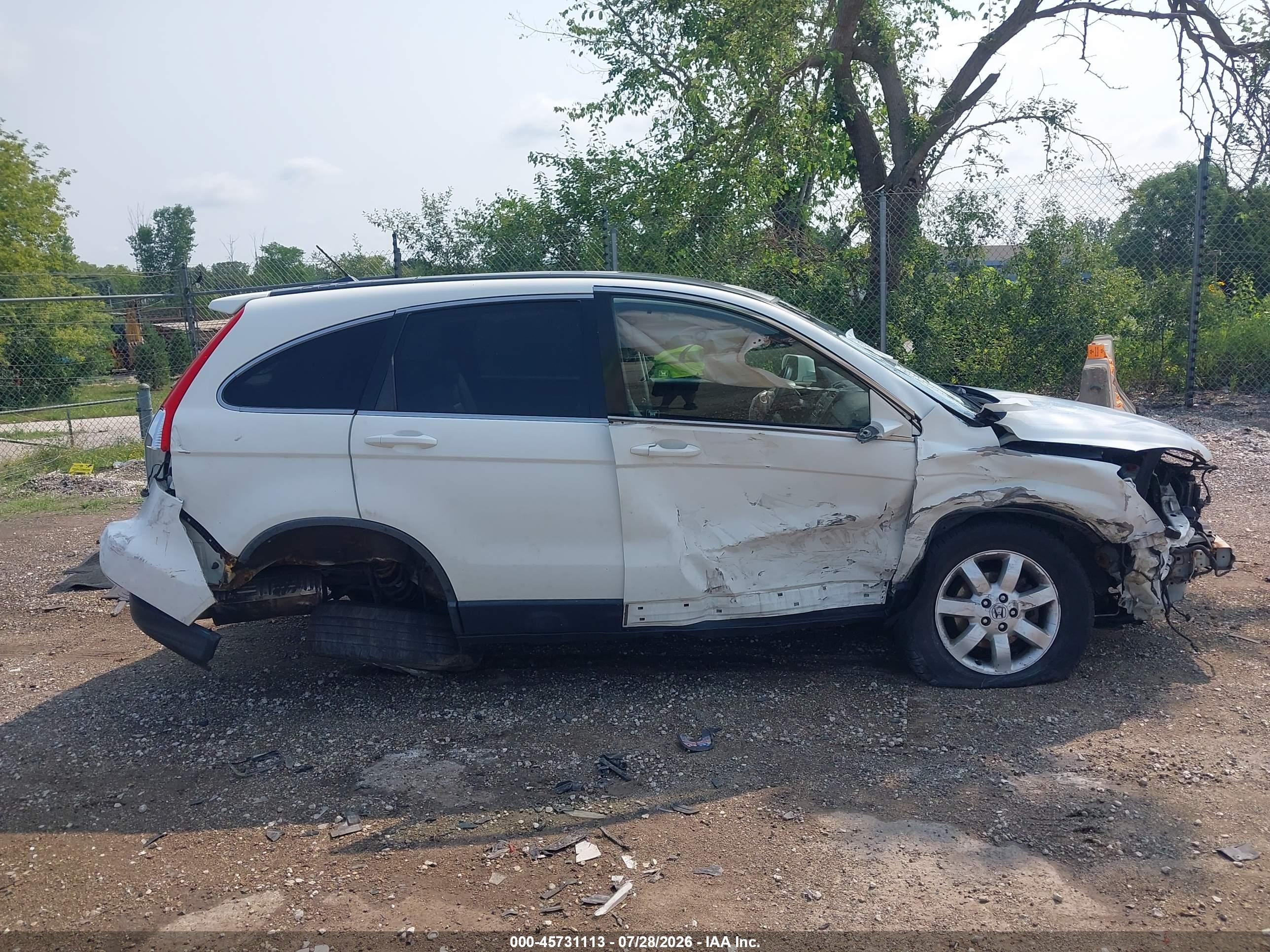 2007 Honda Cr-v Ex-l White vin: JHLRE48727C051884