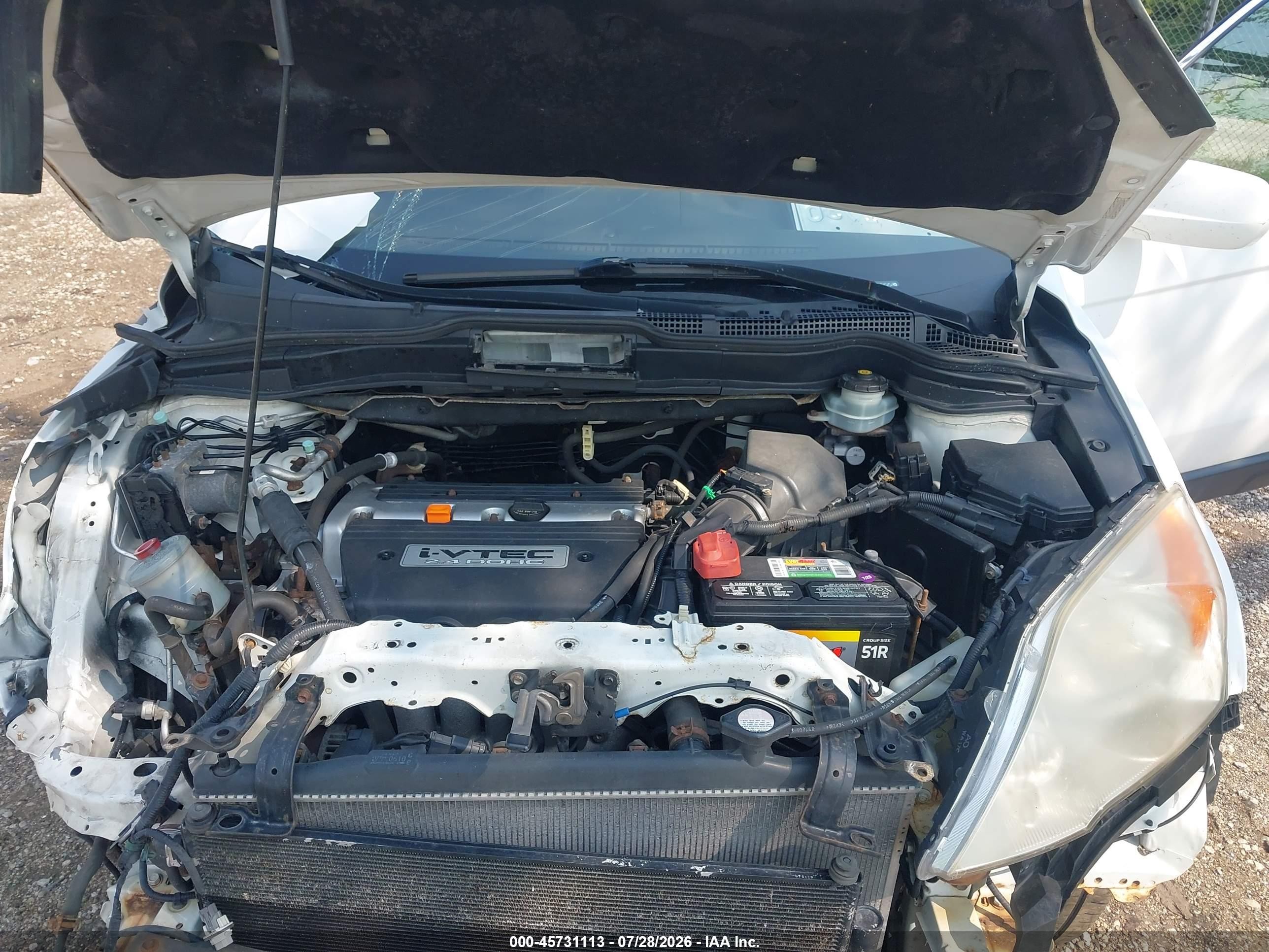 2007 Honda Cr-v Ex-l White vin: JHLRE48727C051884