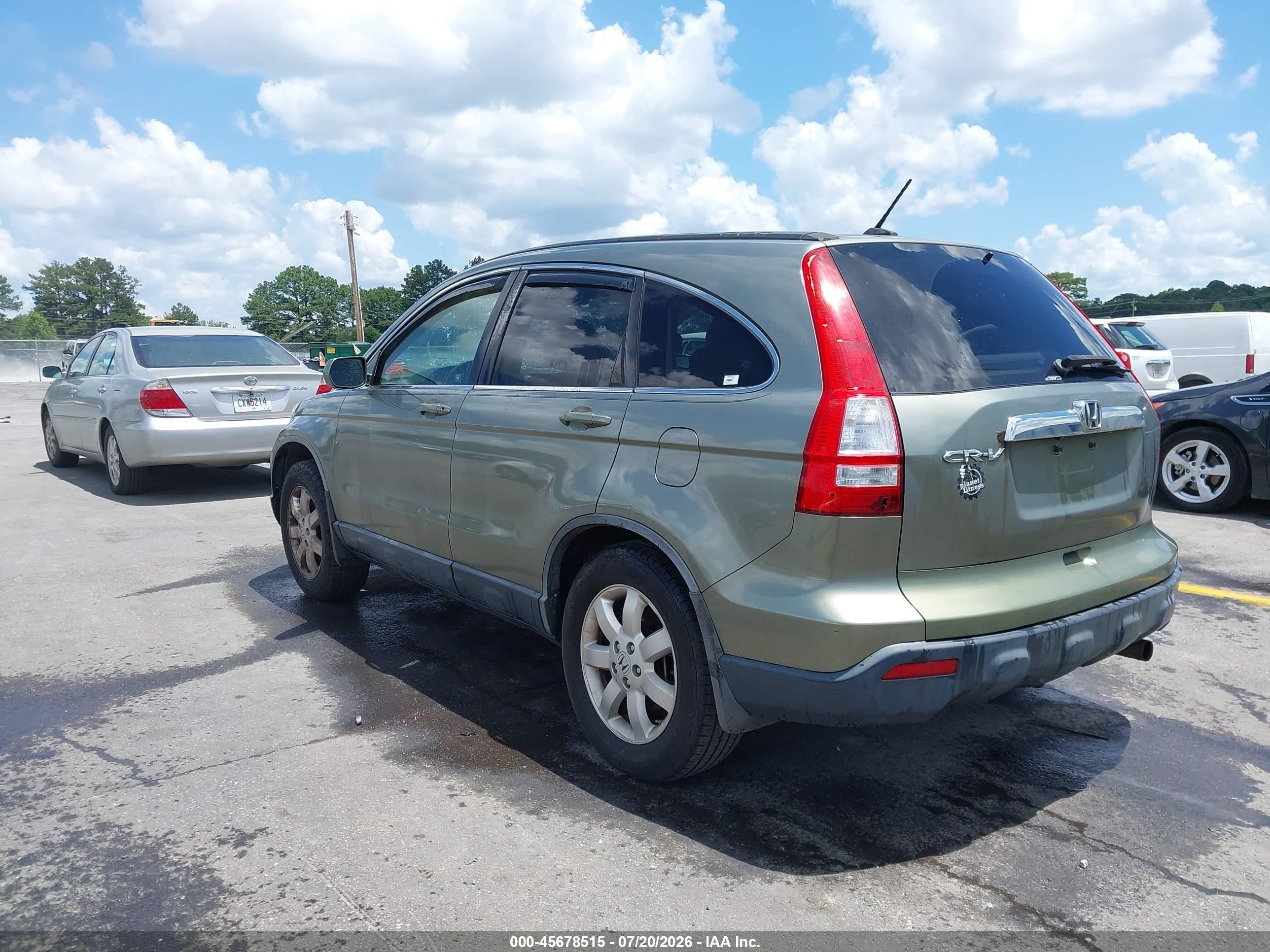 2007 Honda Cr-v Ex-l Green vin: JHLRE48727C072900