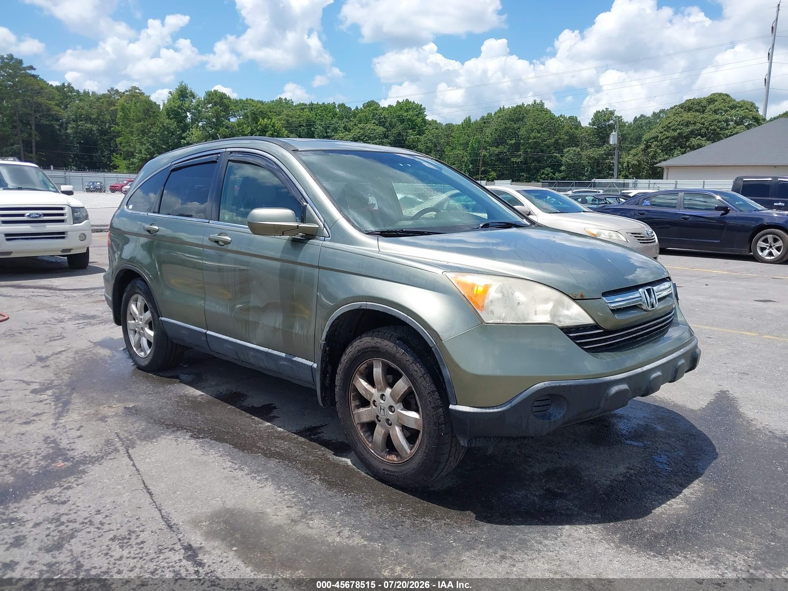 2007 Honda Cr-v Ex-l Green vin: JHLRE48727C072900