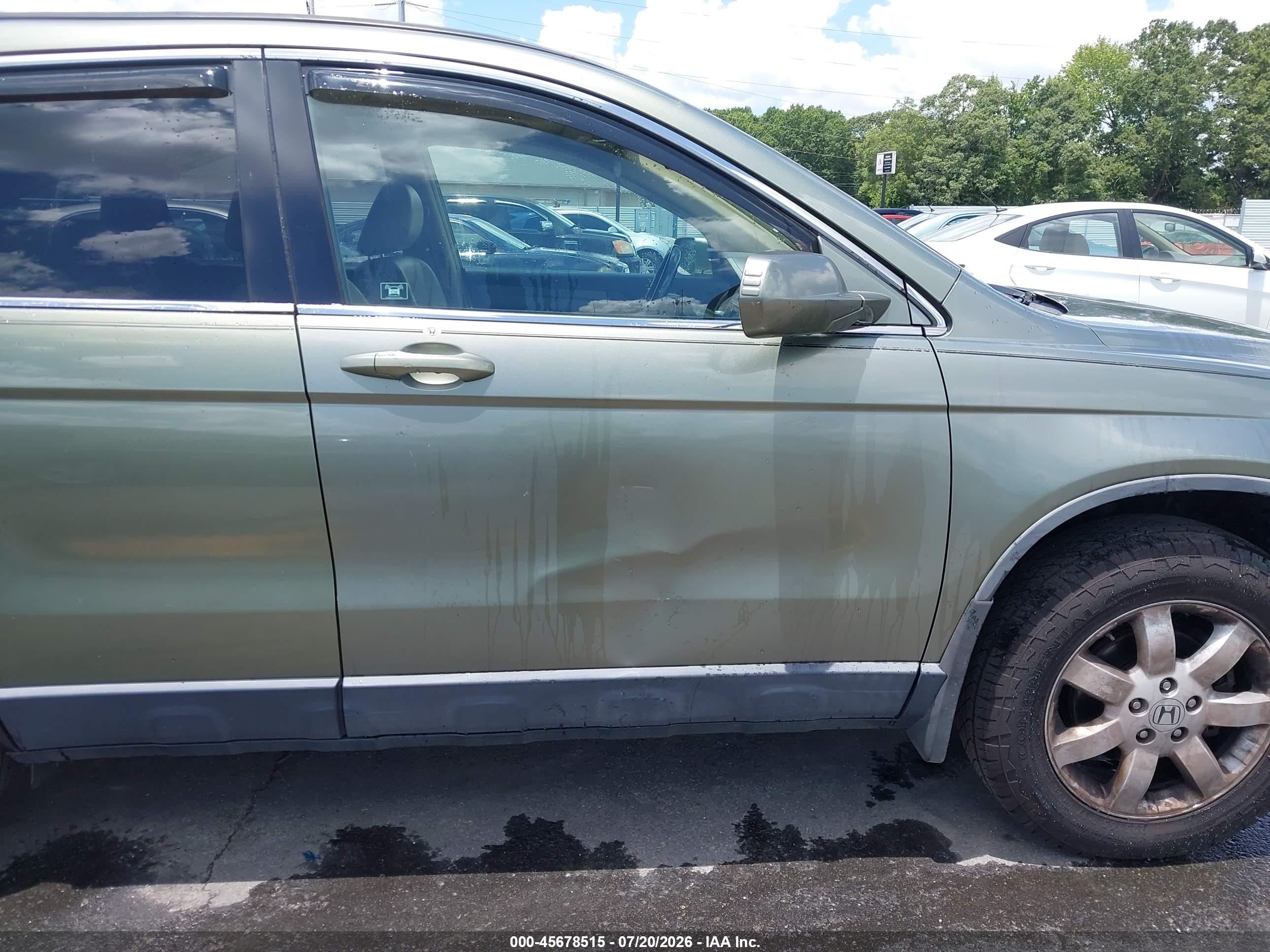 2007 Honda Cr-v Ex-l Green vin: JHLRE48727C072900