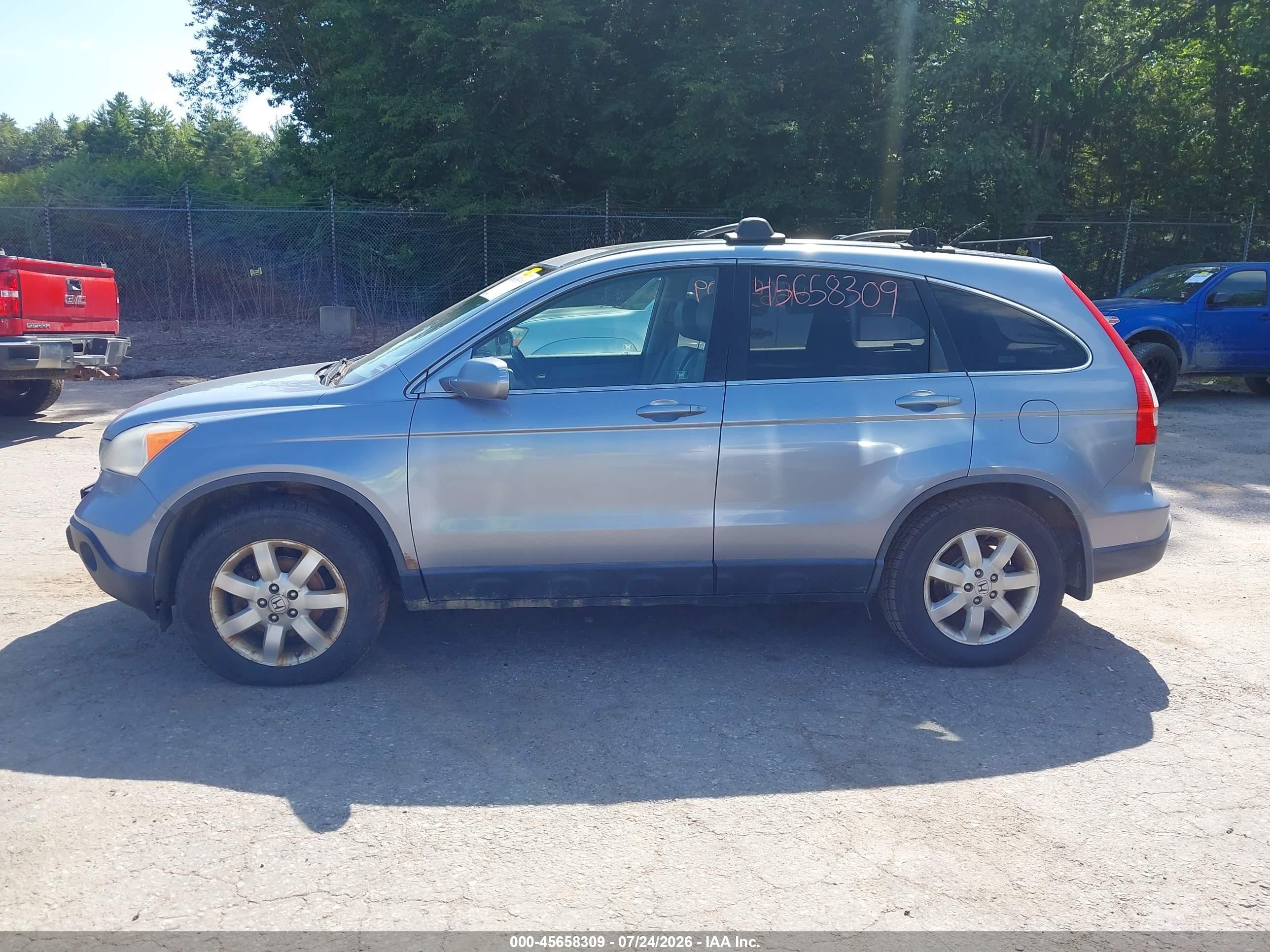 2007 Honda Cr-v Ex-l Light Blue vin: JHLRE48727C083847