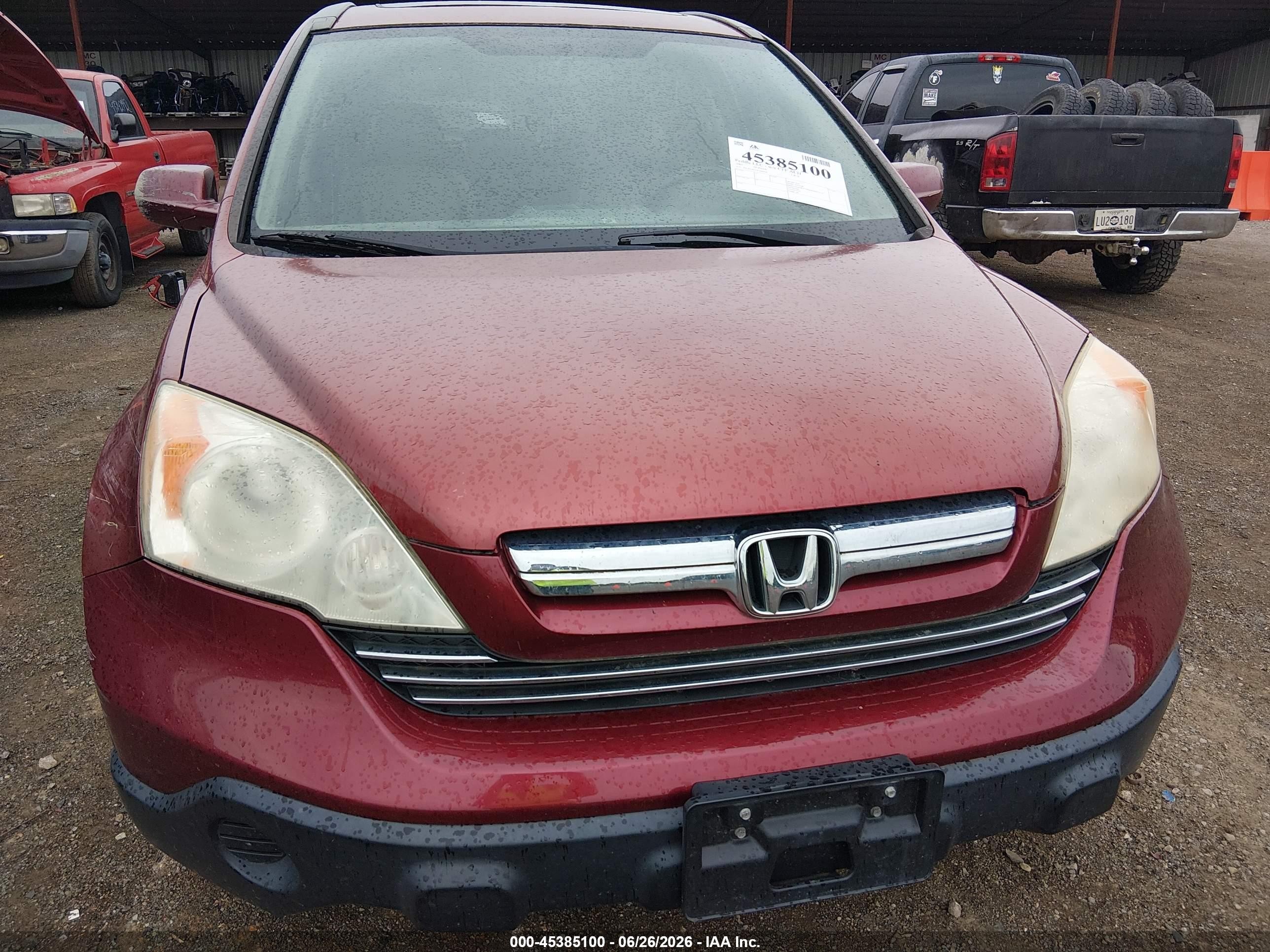 2007 Honda Cr-v Ex-l Red vin: JHLRE48727C090426
