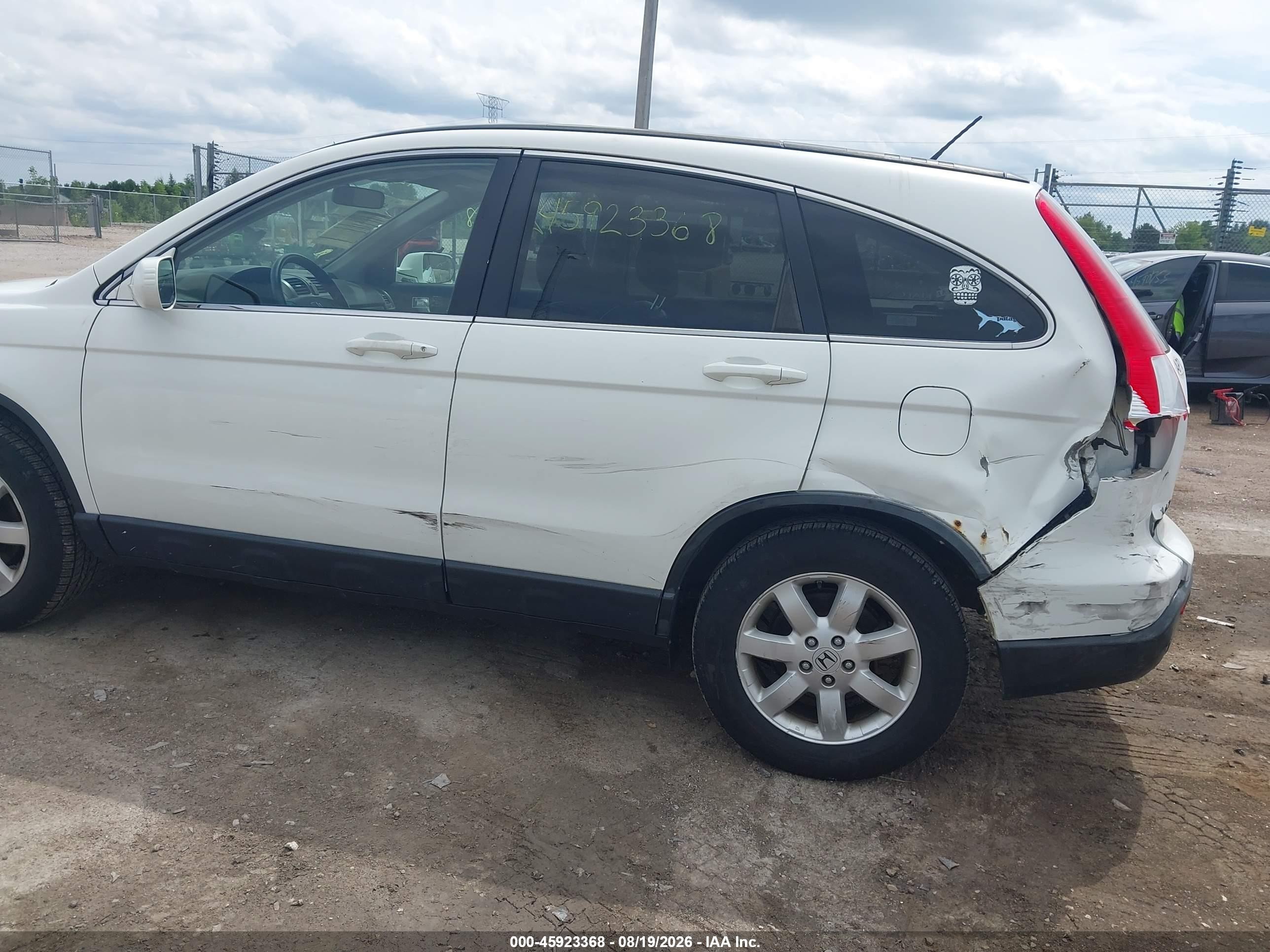 2007 Honda Cr-v Ex-l White vin: JHLRE48727C123201