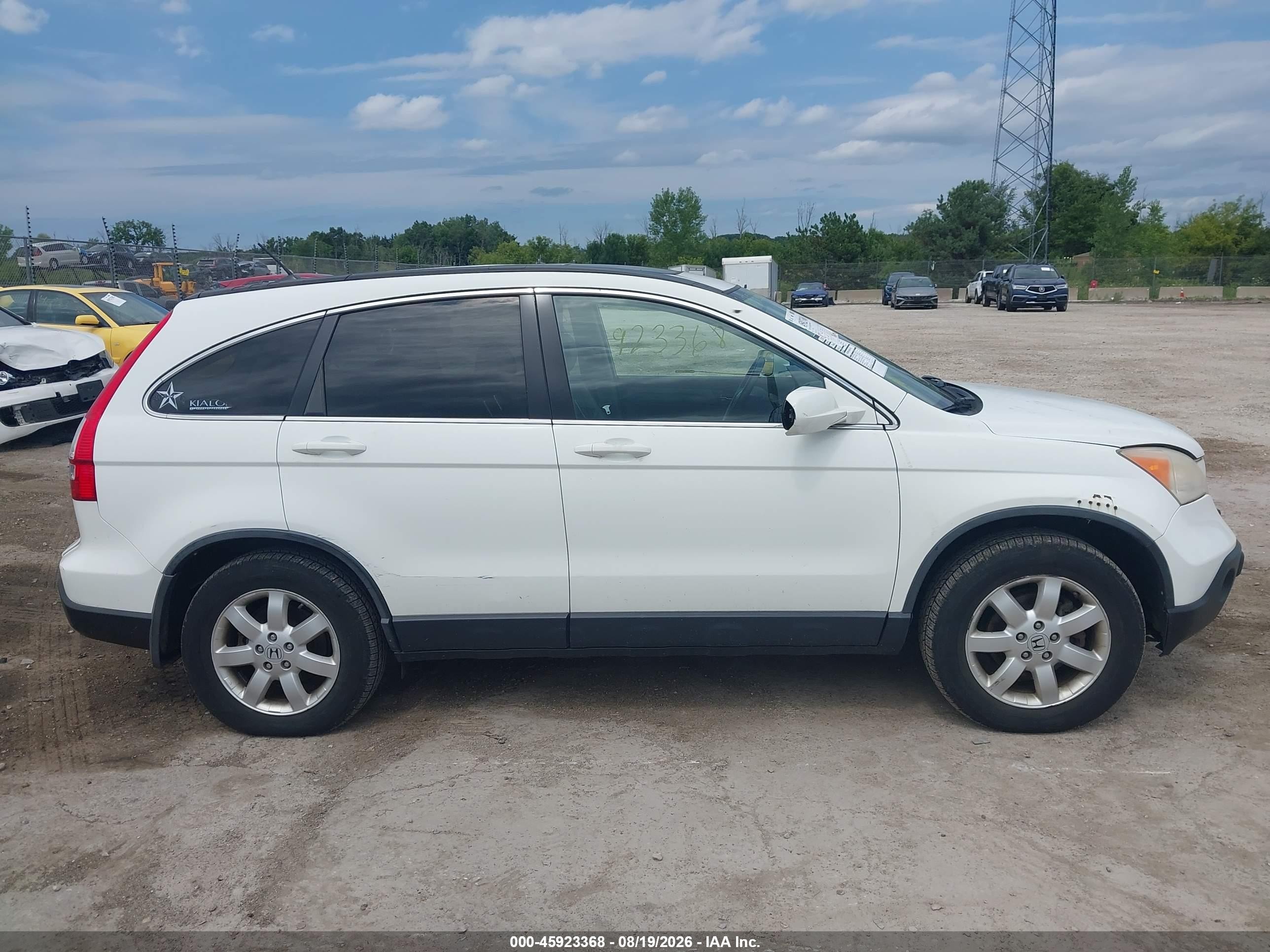 2007 Honda Cr-v Ex-l White vin: JHLRE48727C123201