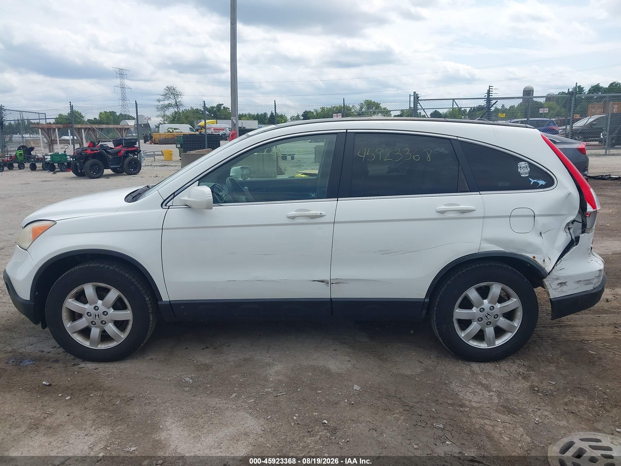 2007 Honda Cr-v Ex-l White vin: JHLRE48727C123201