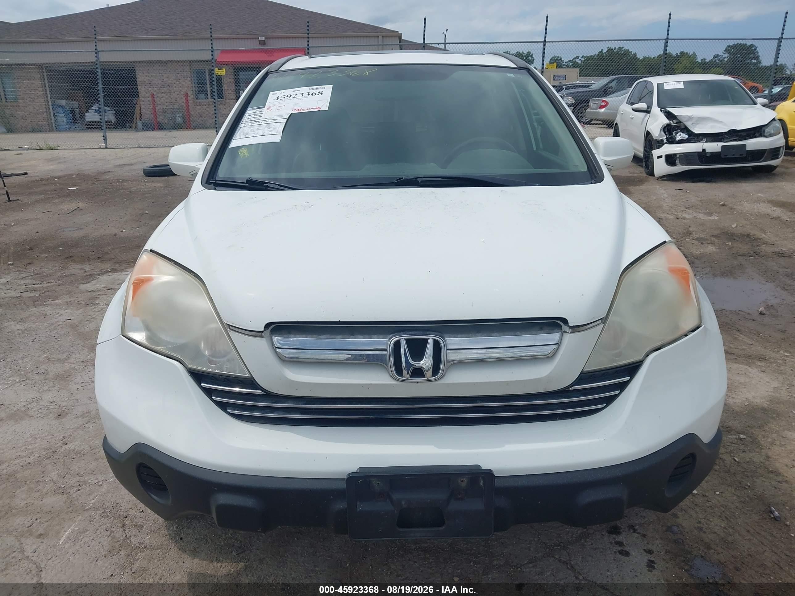 2007 Honda Cr-v Ex-l White vin: JHLRE48727C123201