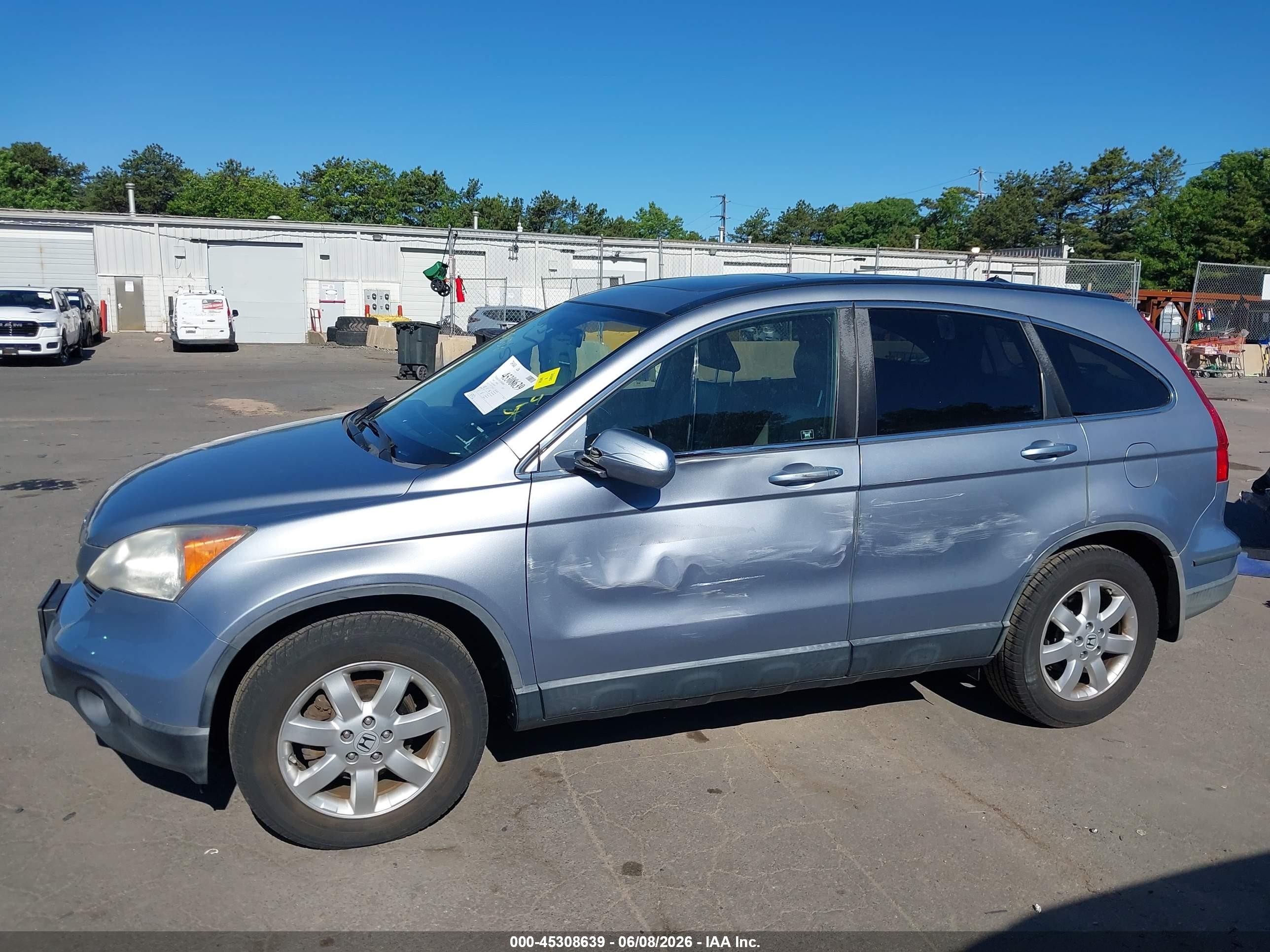 2008 Honda Cr-v Ex-l Light Blue vin: JHLRE48728C022600