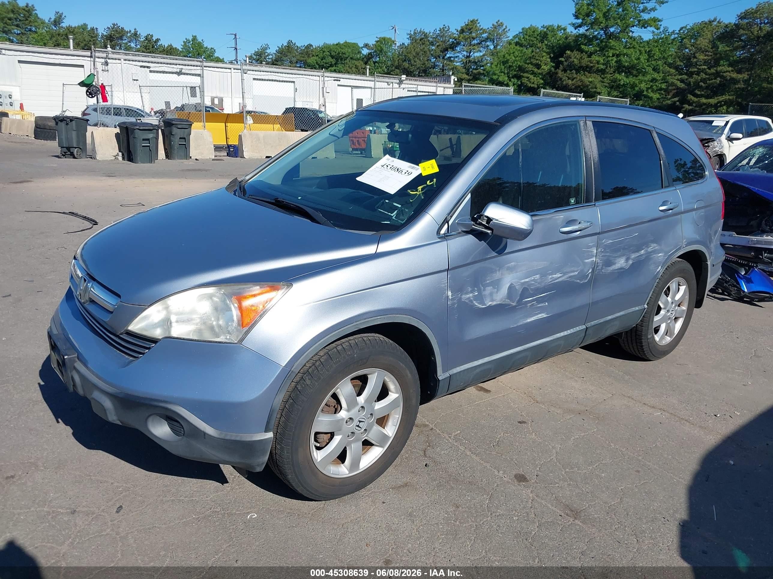 2008 Honda Cr-v Ex-l Light Blue vin: JHLRE48728C022600