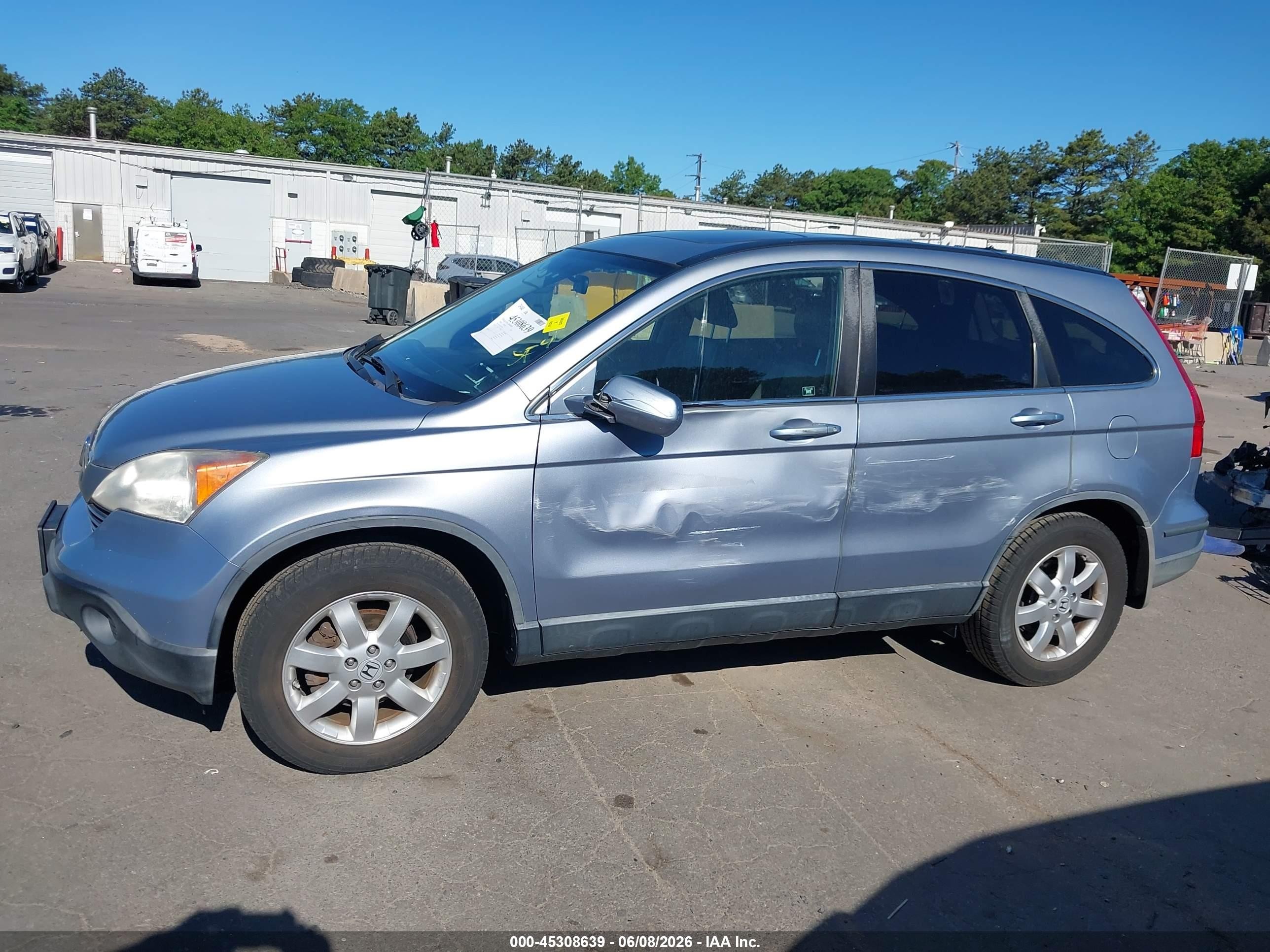 2008 Honda Cr-v Ex-l Light Blue vin: JHLRE48728C022600