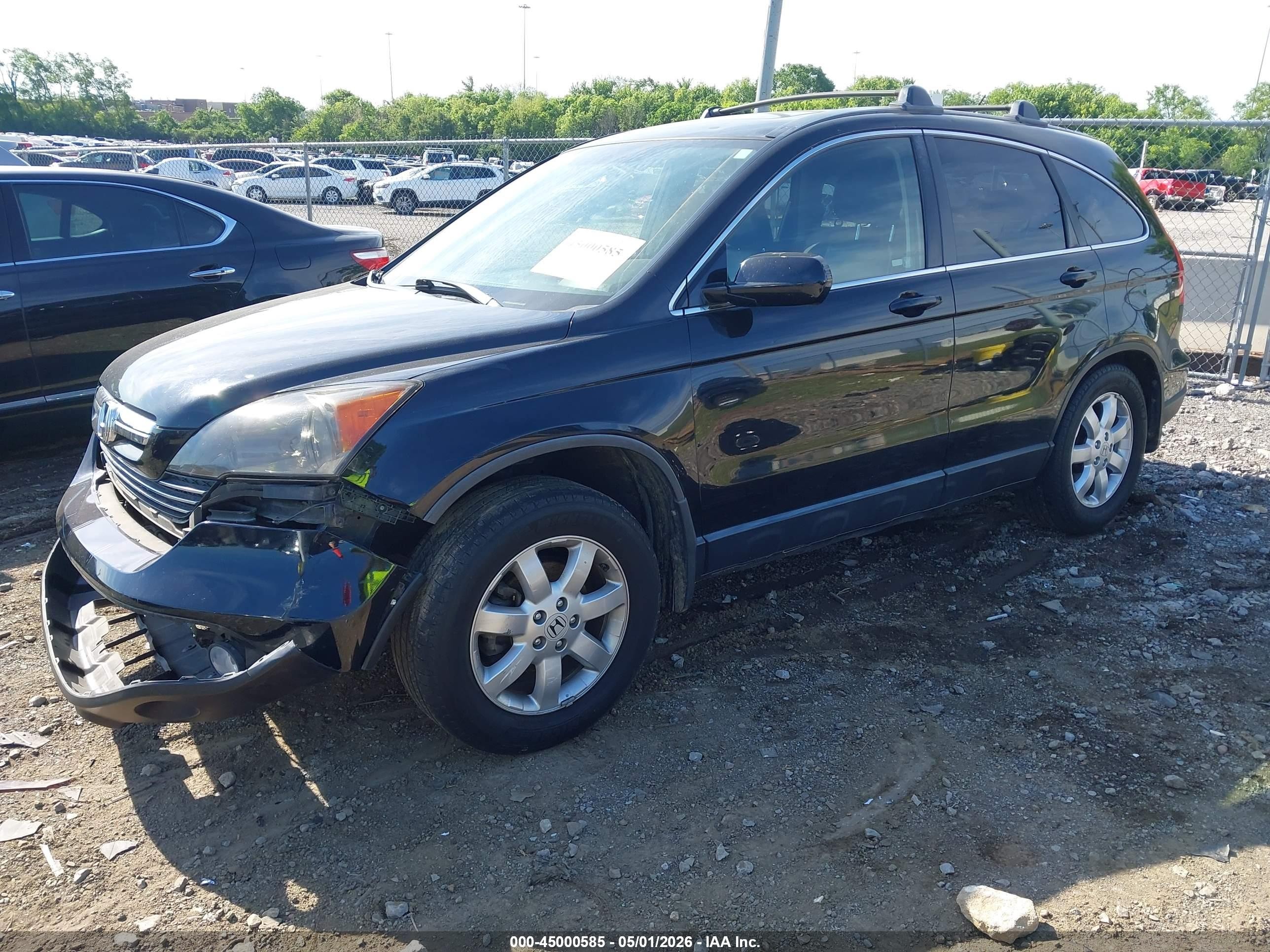2008 Honda Cr-v Ex-l Black vin: JHLRE48728C034648
