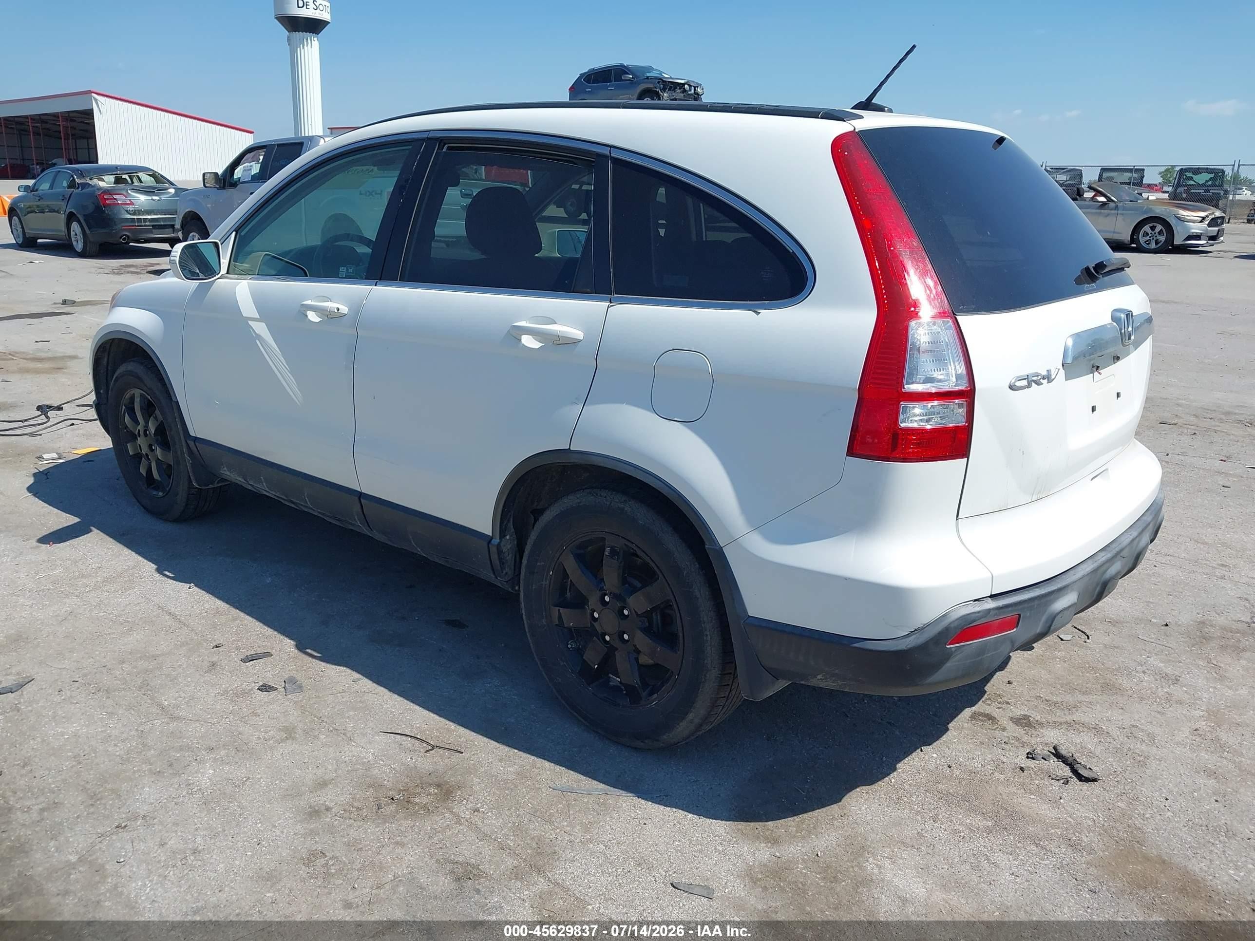 2008 Honda Cr-v Ex-l White vin: JHLRE48728C049344
