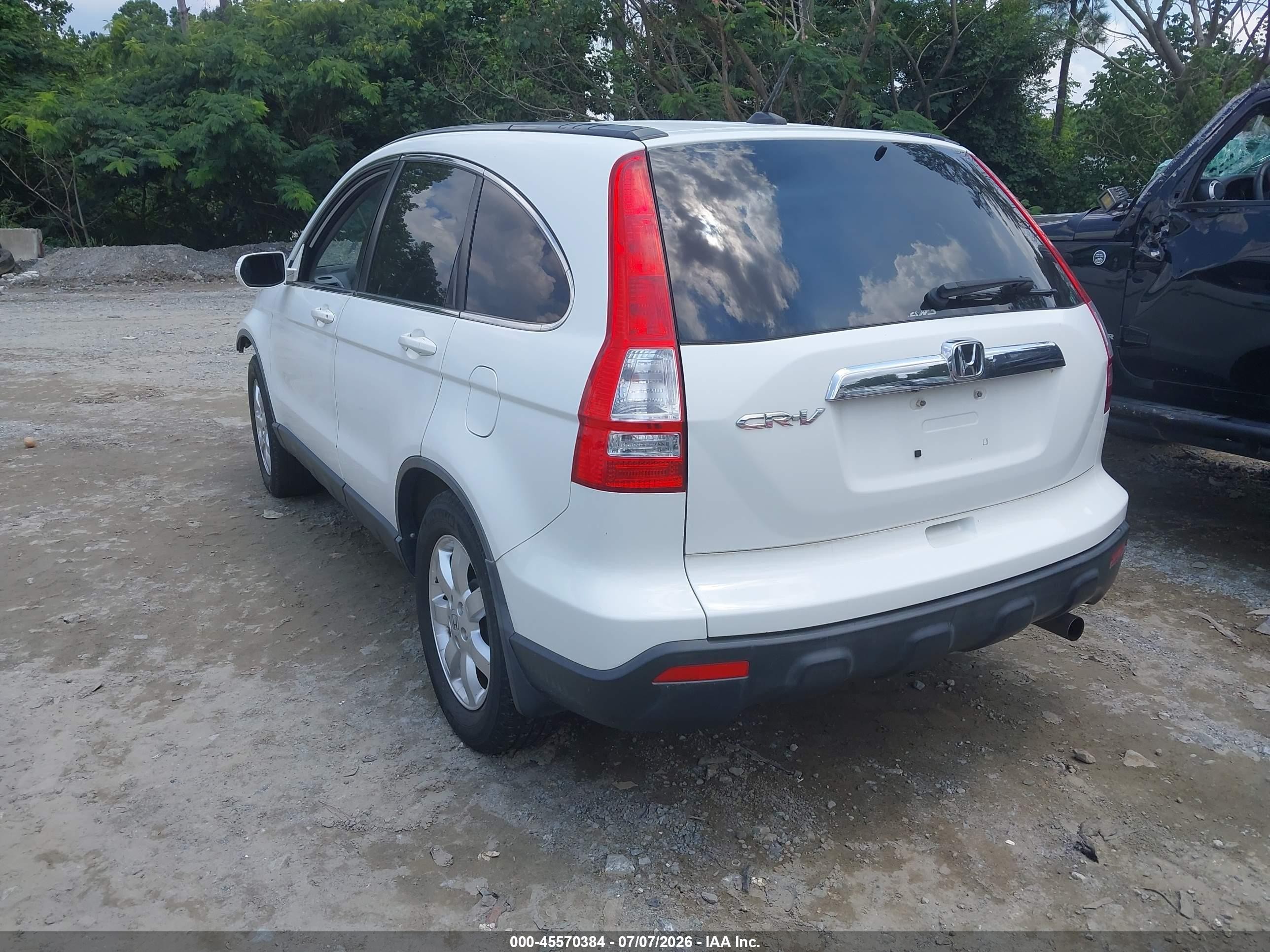 2008 Honda Cr-v Ex-l White vin: JHLRE48728C058321