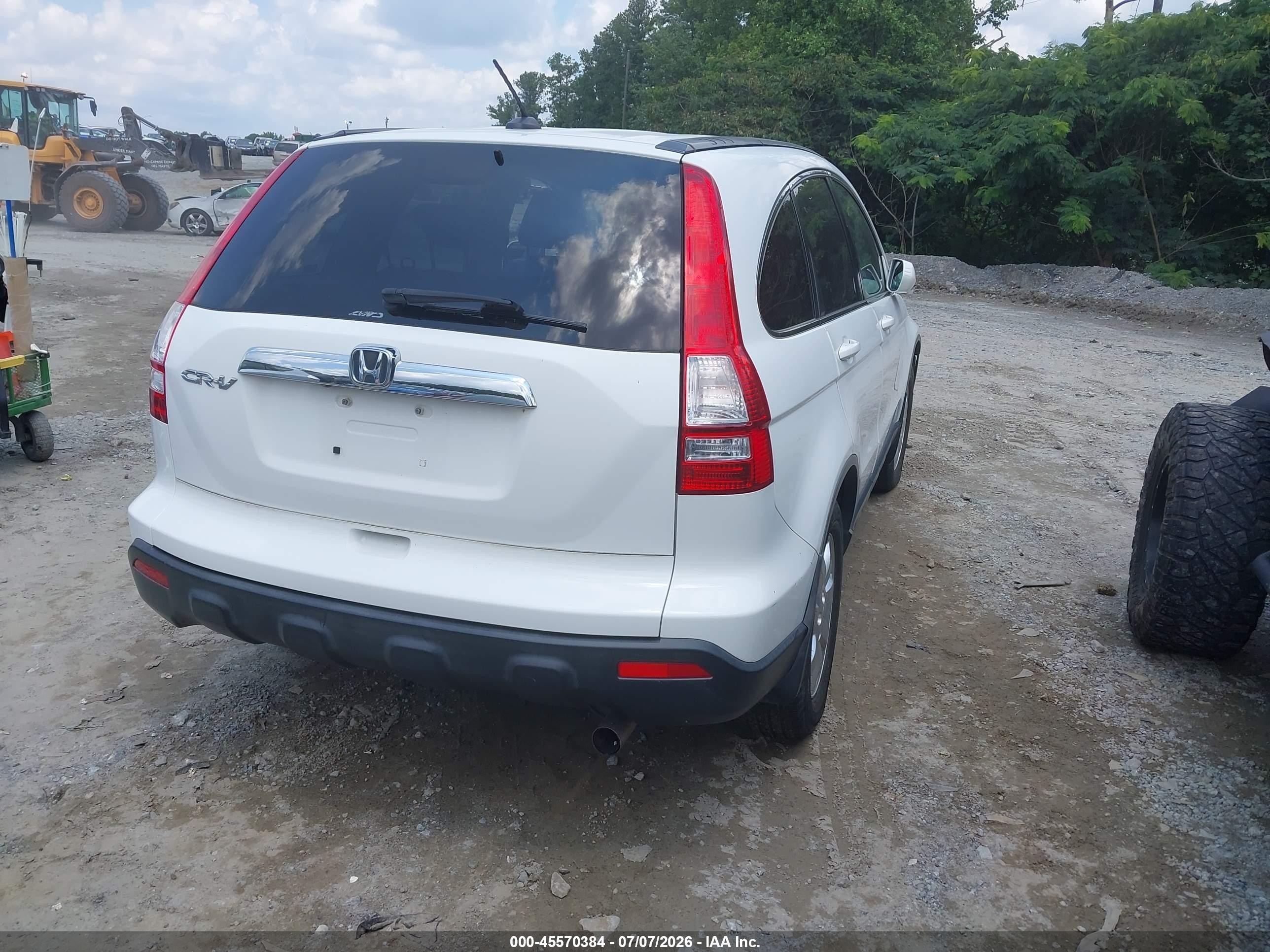2008 Honda Cr-v Ex-l White vin: JHLRE48728C058321