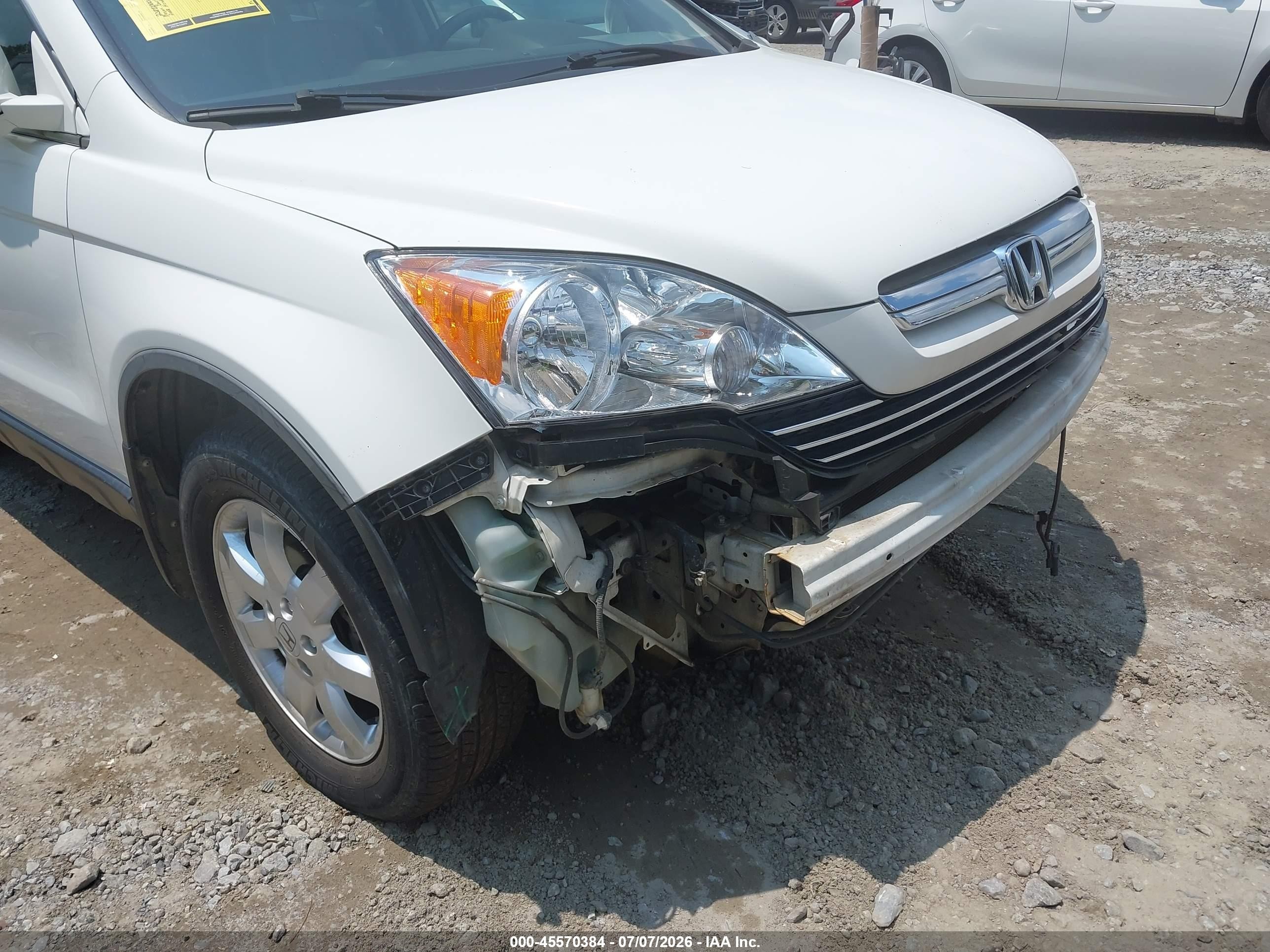 2008 Honda Cr-v Ex-l White vin: JHLRE48728C058321
