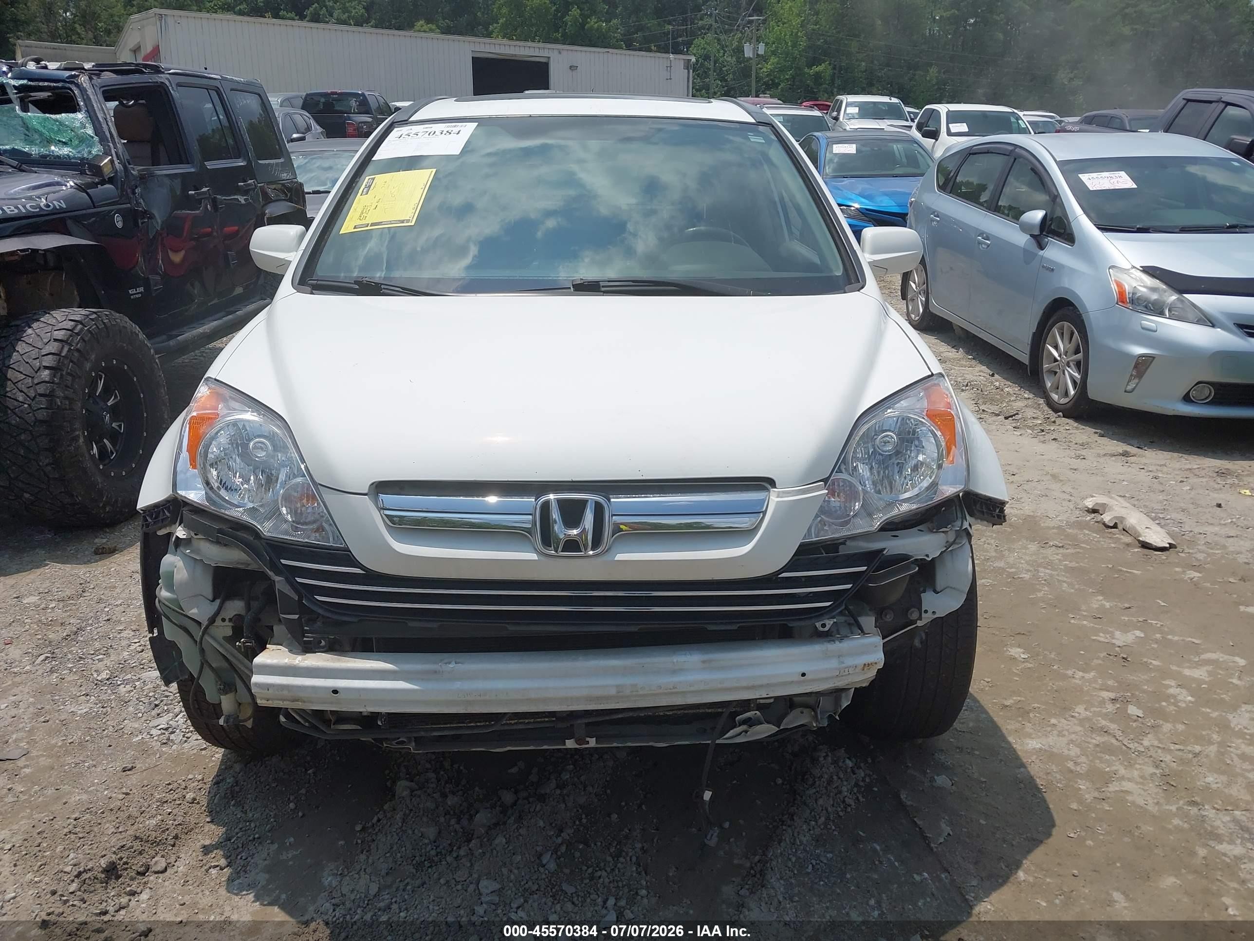 2008 Honda Cr-v Ex-l White vin: JHLRE48728C058321