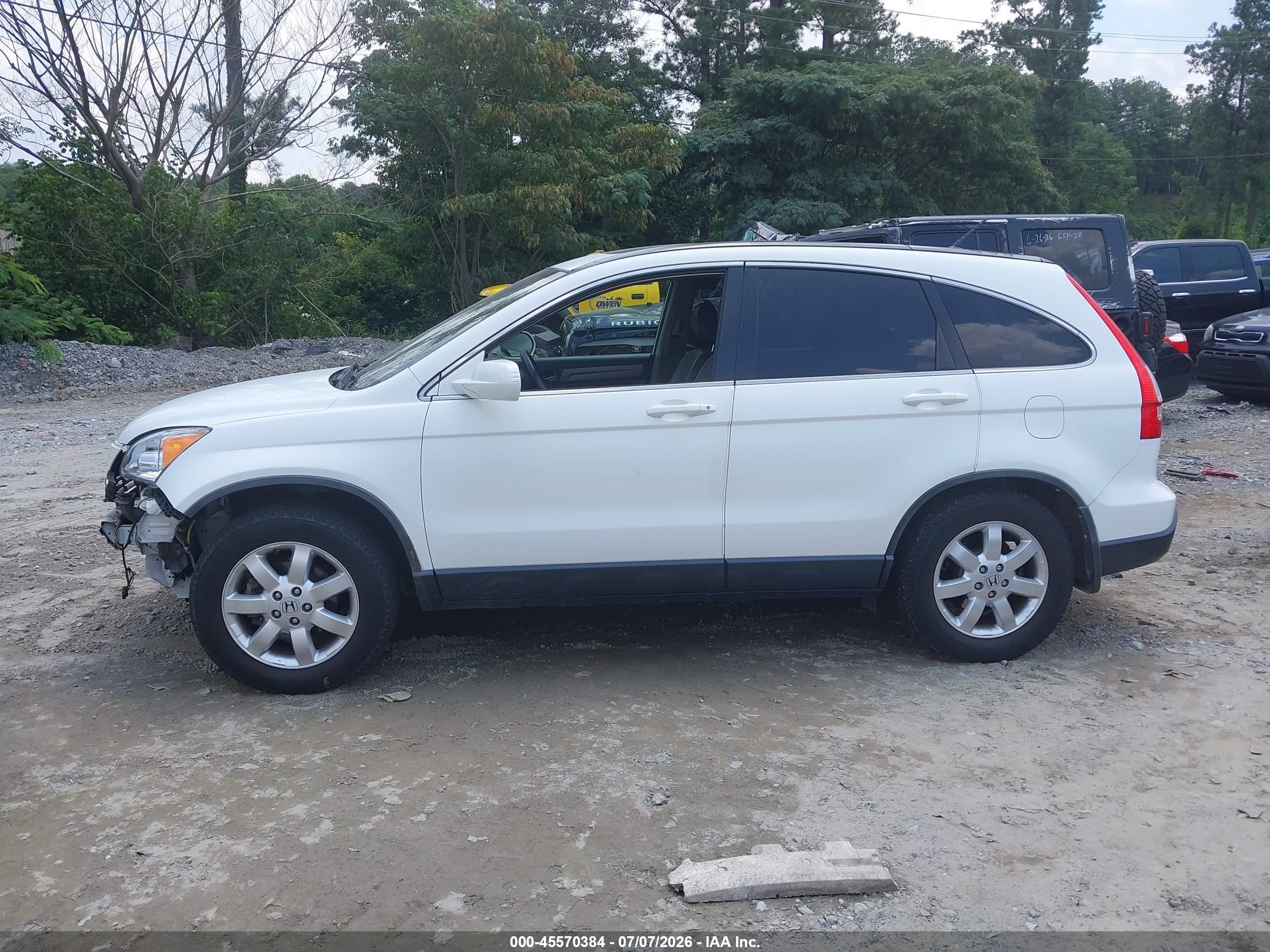 2008 Honda Cr-v Ex-l White vin: JHLRE48728C058321